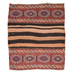 Zabihi Collection Tribal Antique Soumac Flatweave Rug