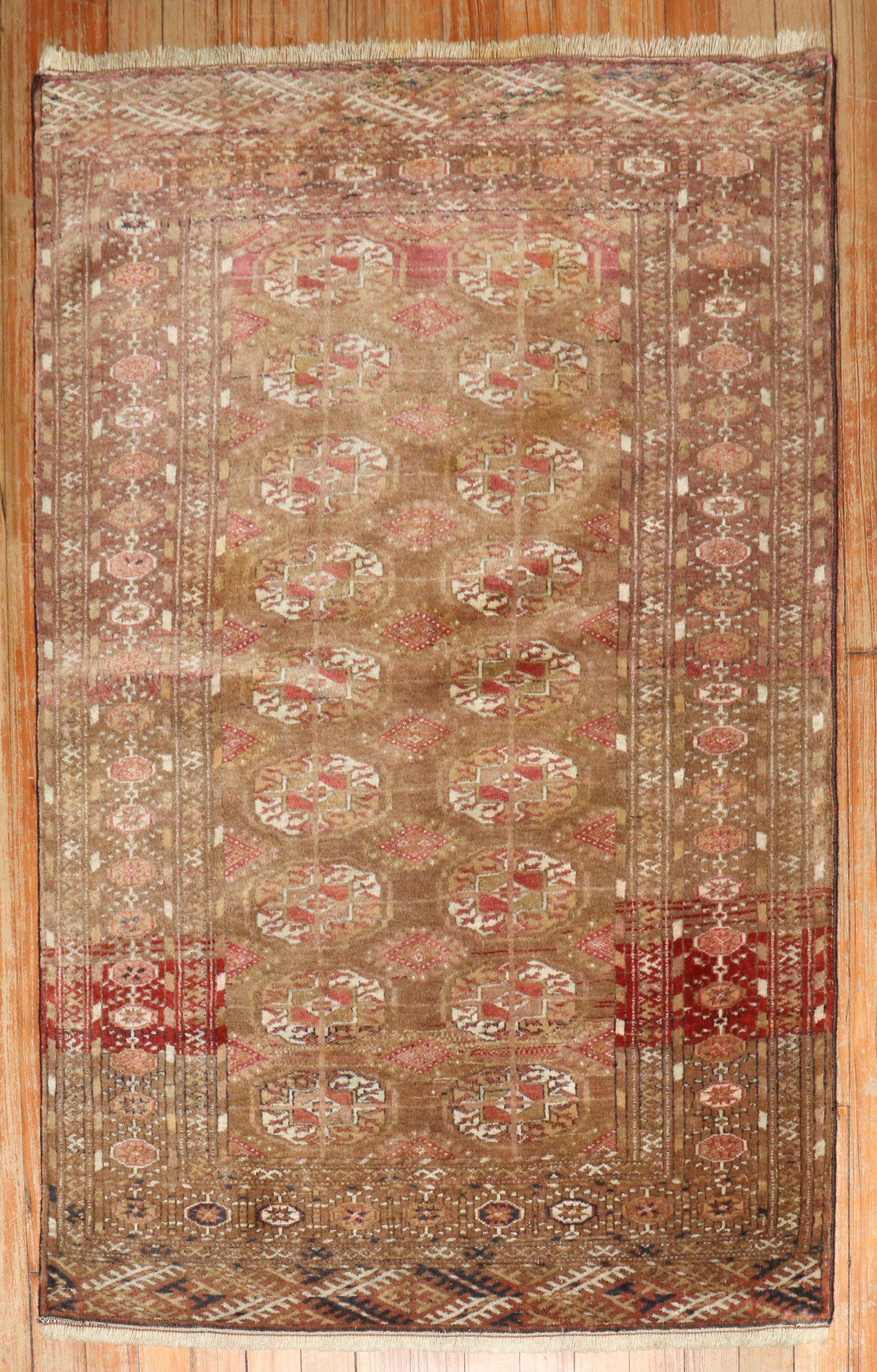 Colección Zabihi Alfombra Turcomana Tribal Antigua Lana en venta