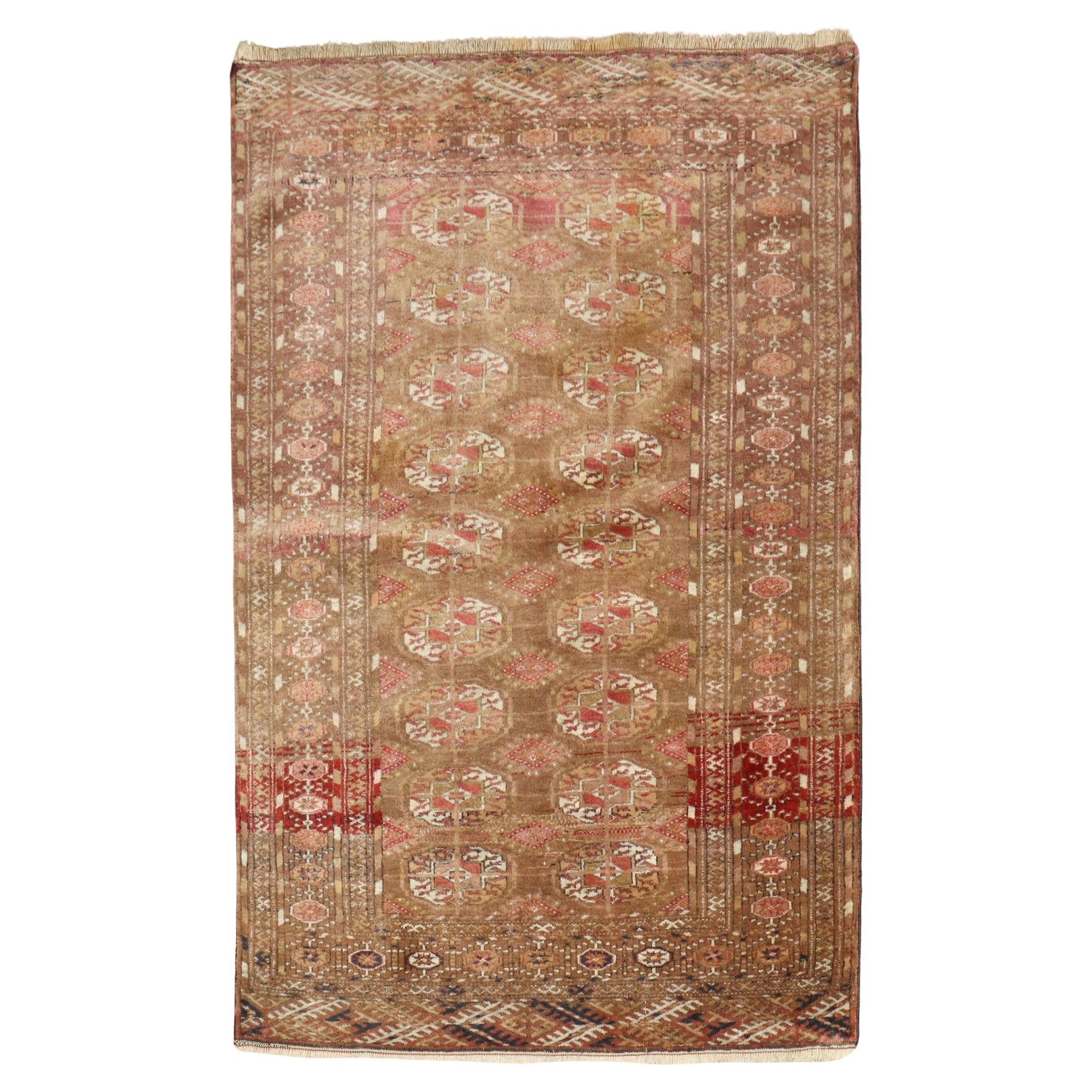Colección Zabihi Alfombra Turcomana Tribal Antigua en venta