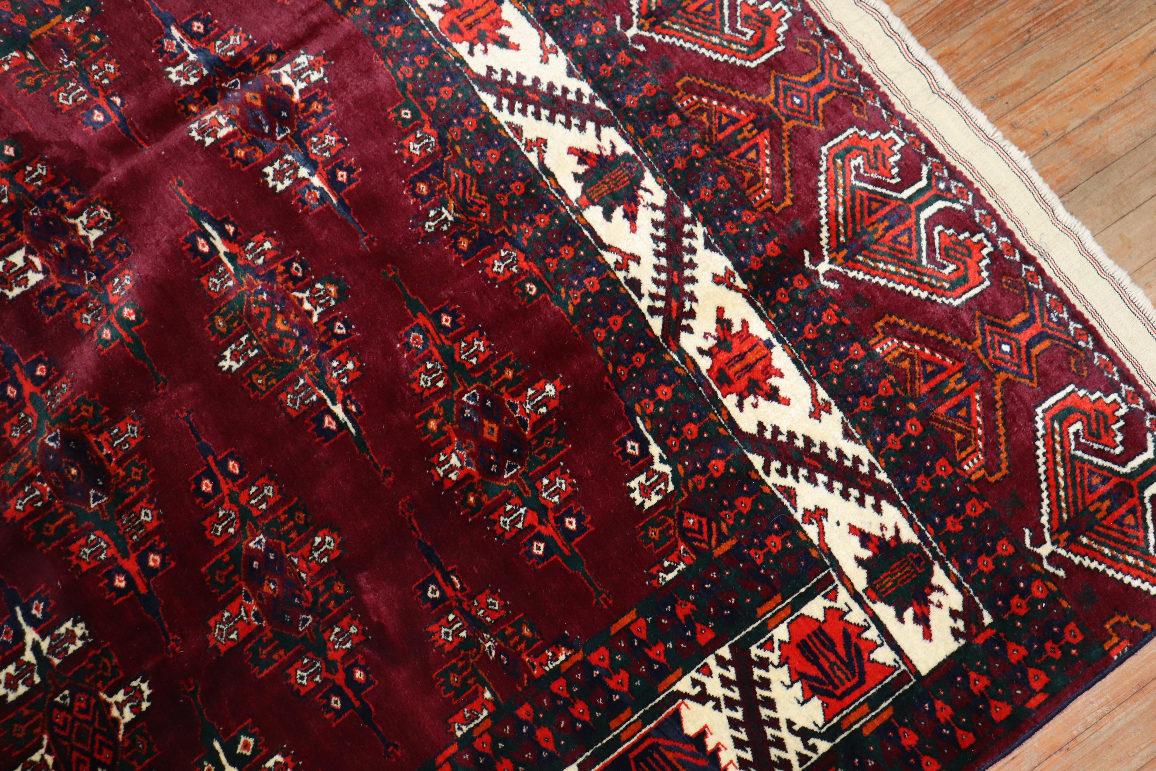 Zabihi Collection Tribal Antique Turkeman Tekke Rug In Good Condition For Sale In New York, NY
