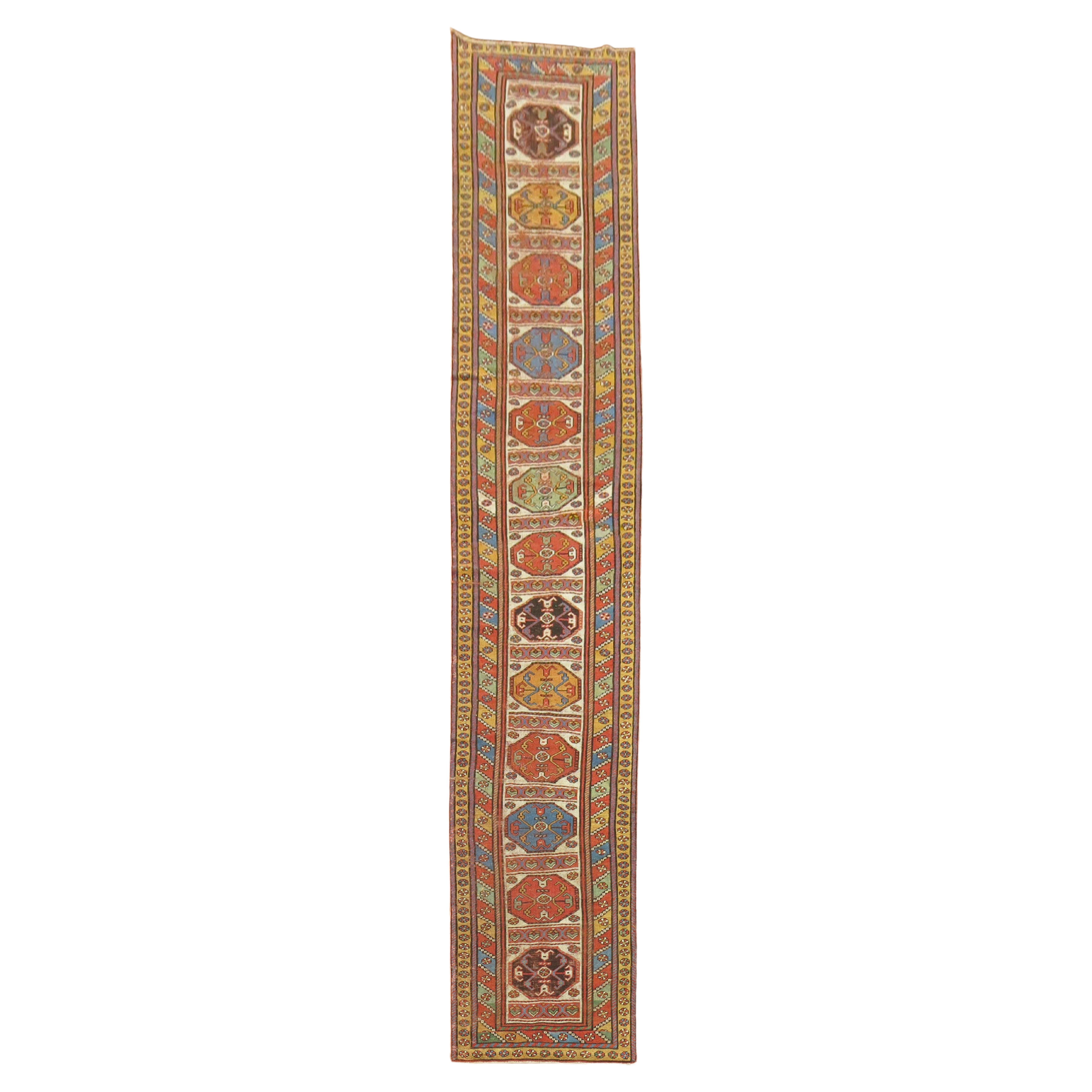 Zabihi Collection Runner tribale geometrico antico persiano curdo