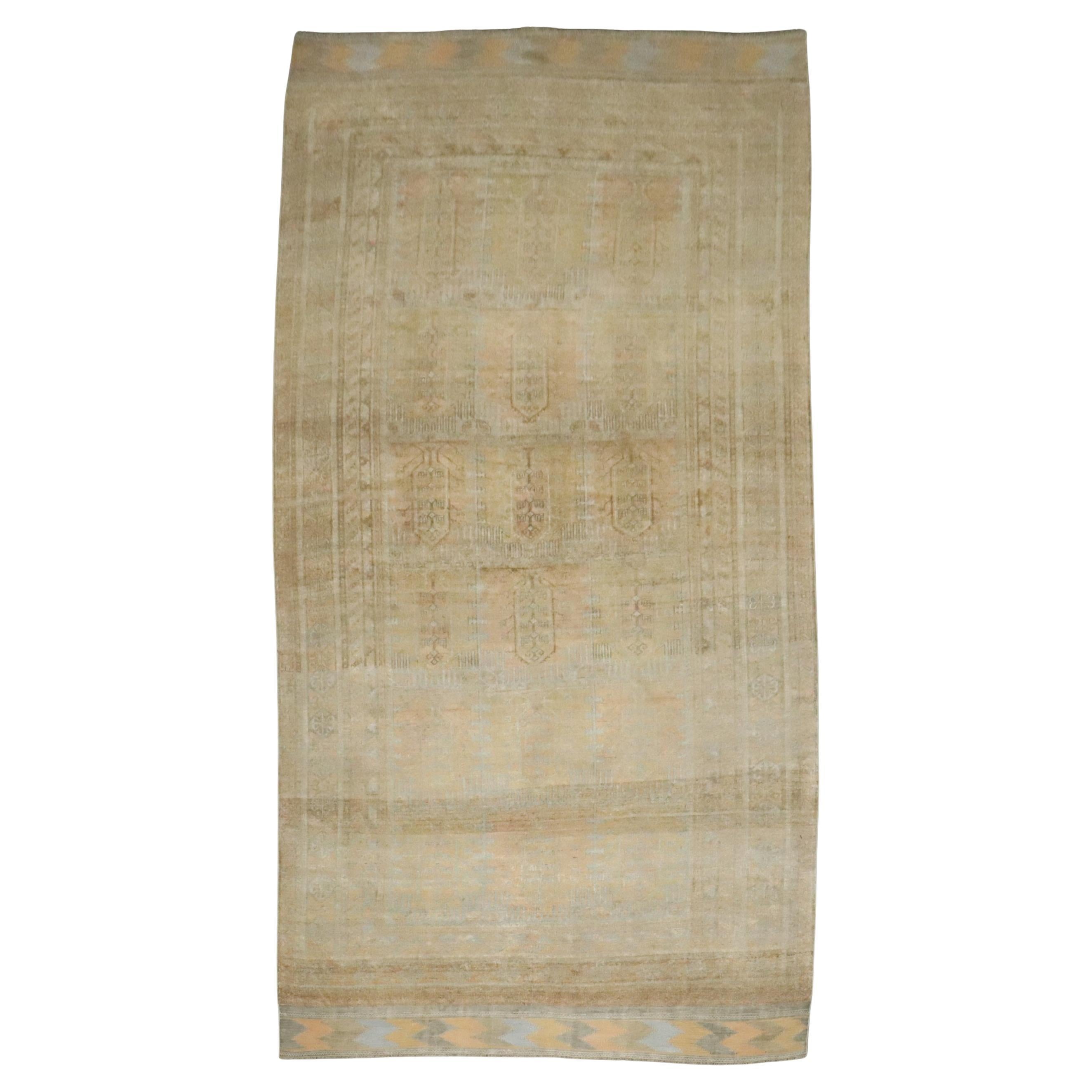 Zabihi Collection Tribal Geometric Persian Balouch Gallery Size Carpet