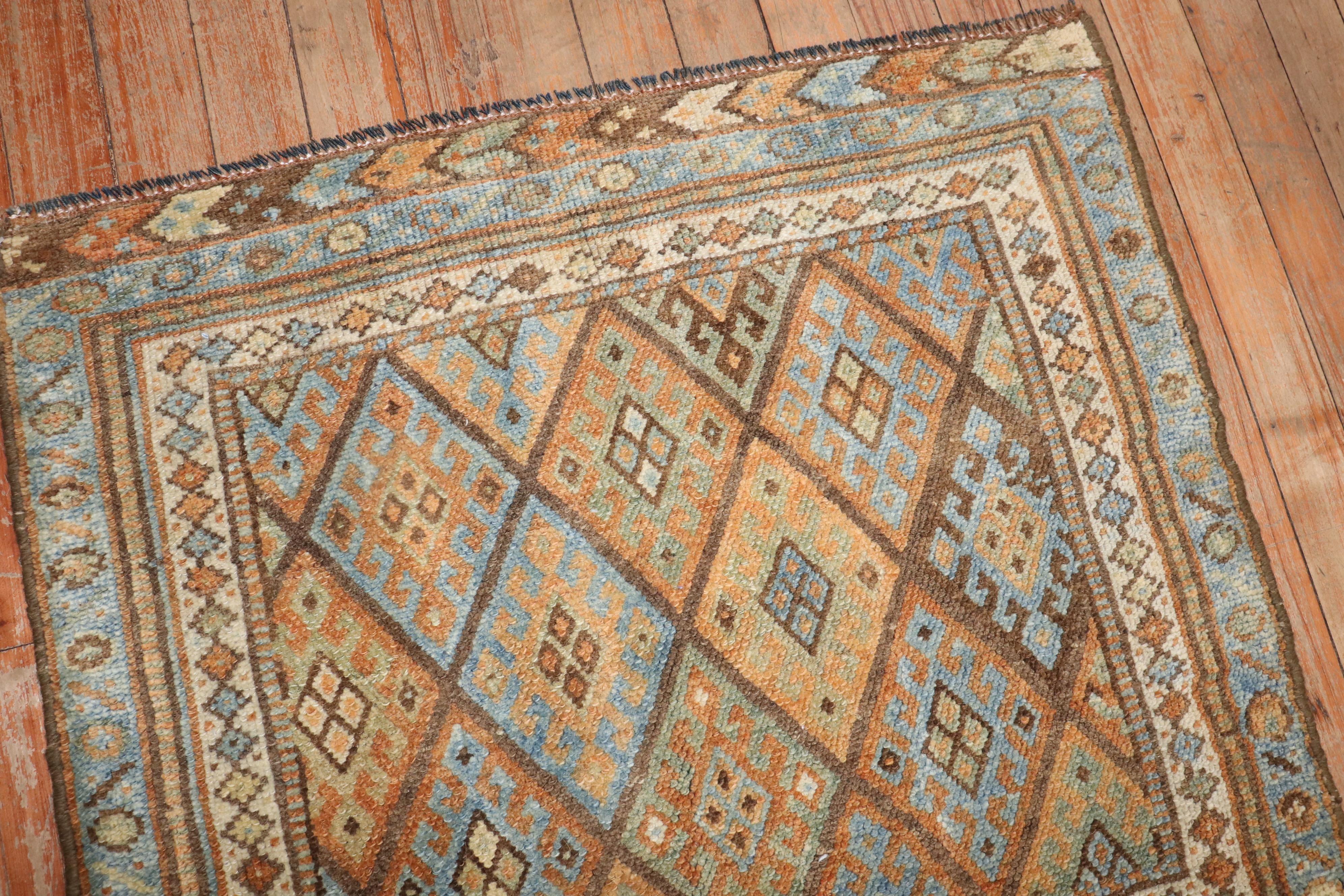 Zabihi Collection Tribal Jaff Kurd Mini Early 20th Century Rug In Good Condition For Sale In New York, NY
