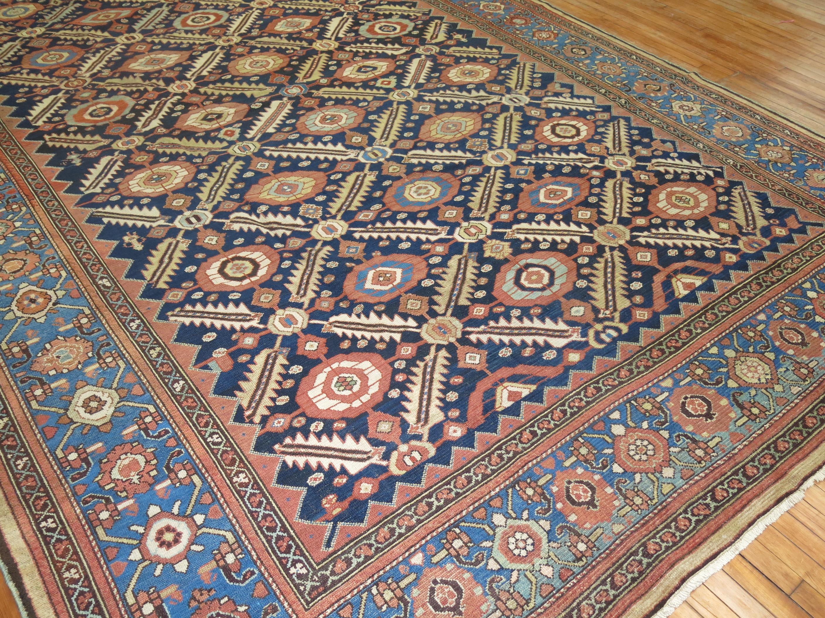 Persian Zabihi Collection Tribal Large Antique Malayer Rug For Sale