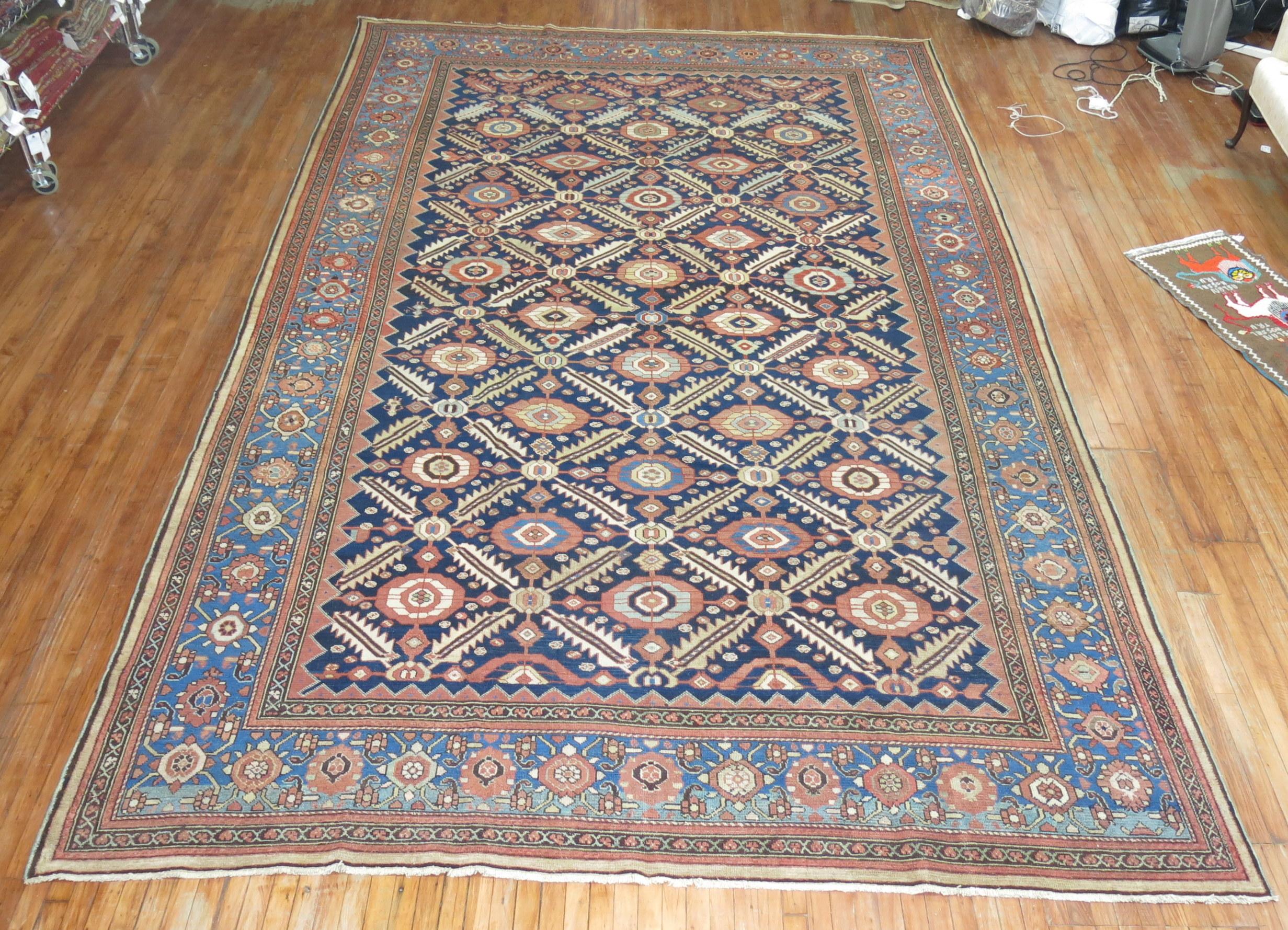 Zabihi Collection Tribal Large Antique Malayer Rug In Good Condition For Sale In New York, NY