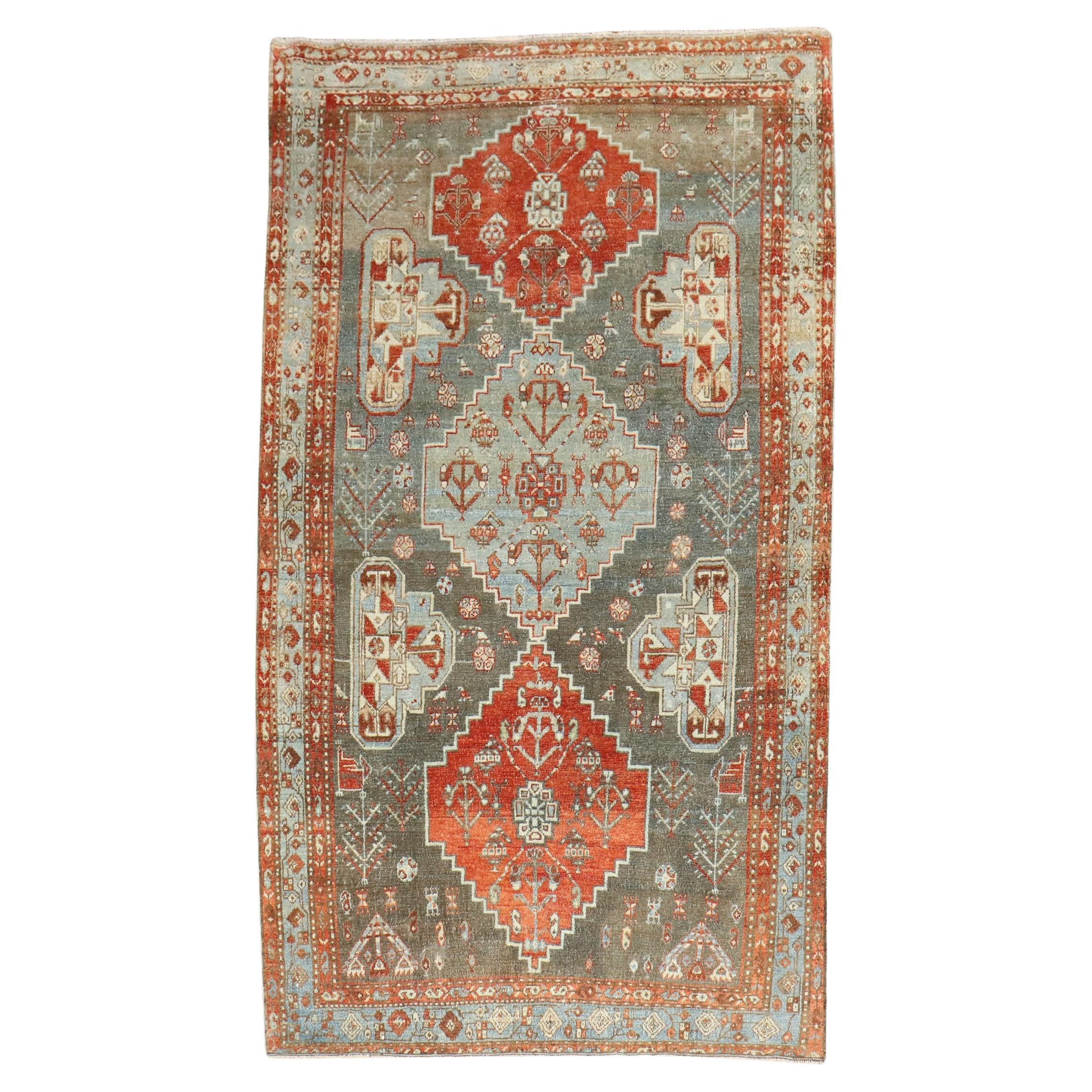 Zabihi Collection Tribal Malayer Accent Rug For Sale