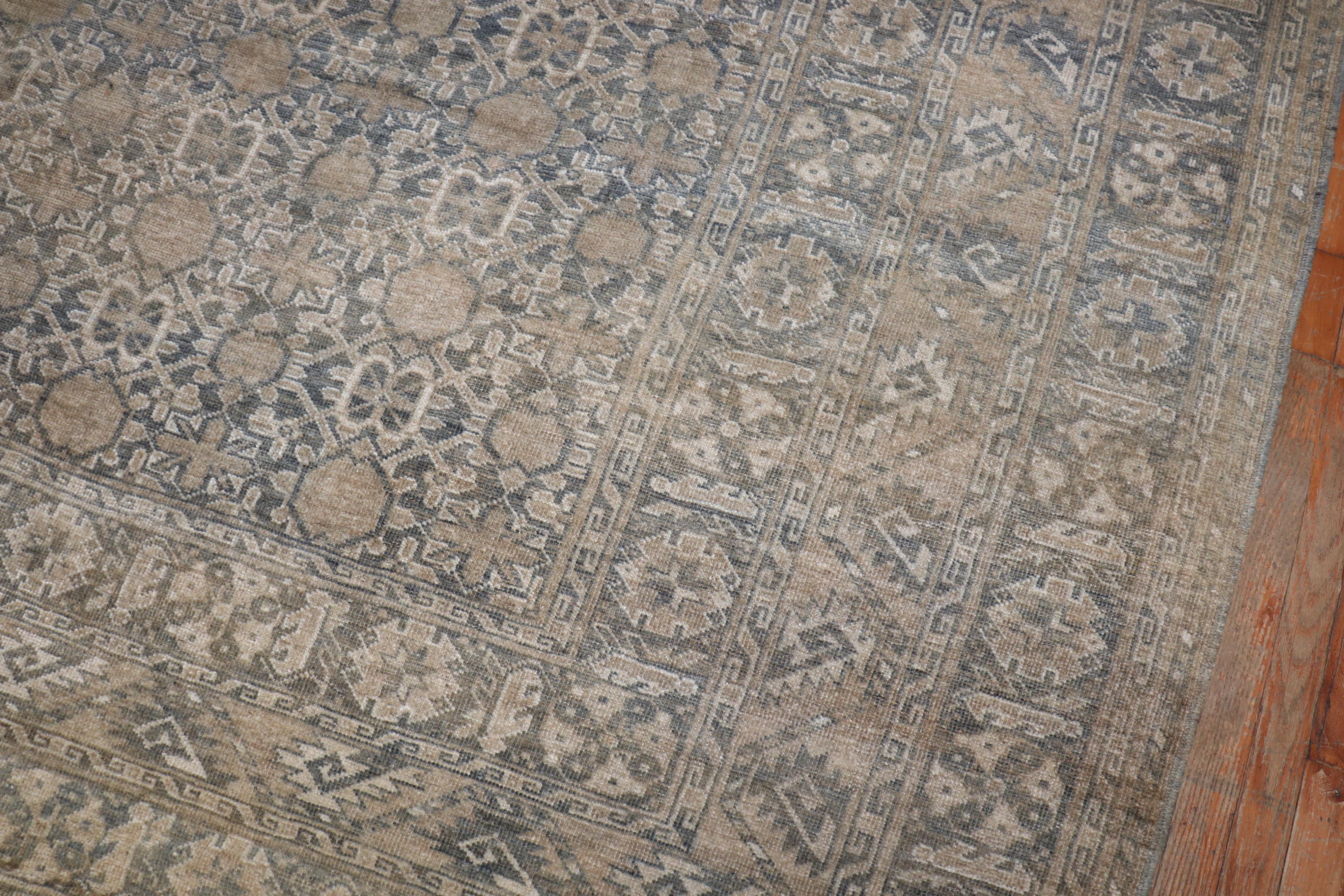 Hand-Knotted Zabihi Collection Tribal Mini Khani Ersari Rug For Sale