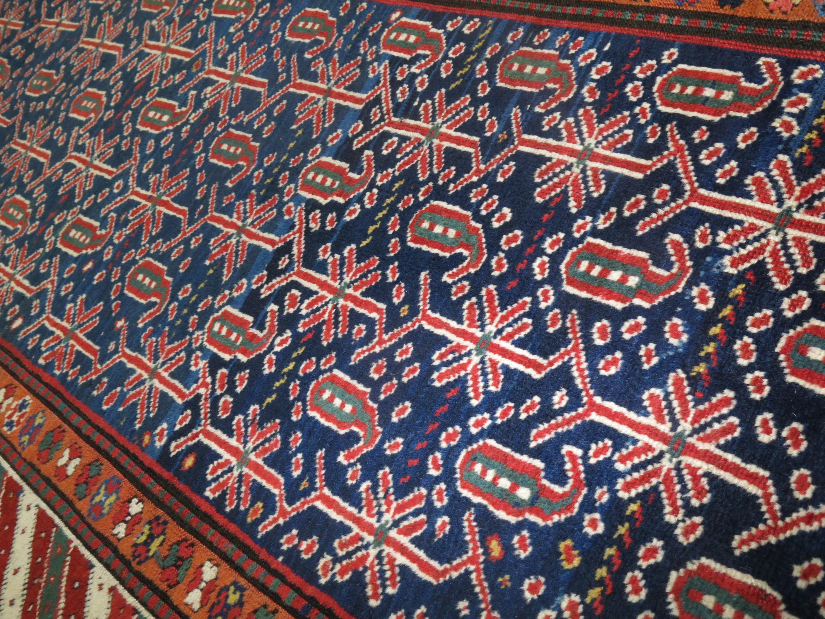 Hand-Woven Zabihi Collection Tribal Persian Kurd Runner For Sale