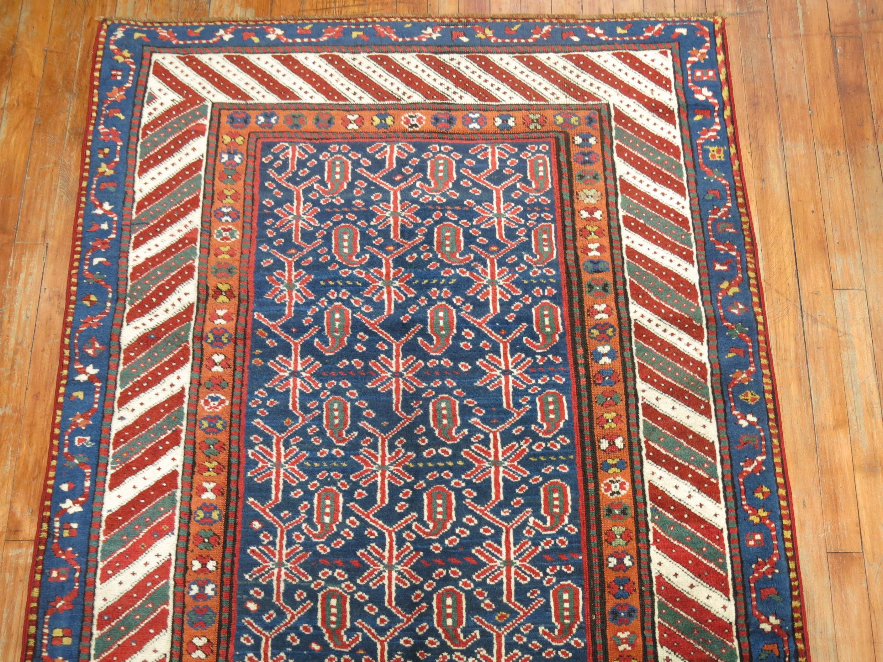 20th Century Zabihi Collection Tribal Persian Kurd Runner For Sale