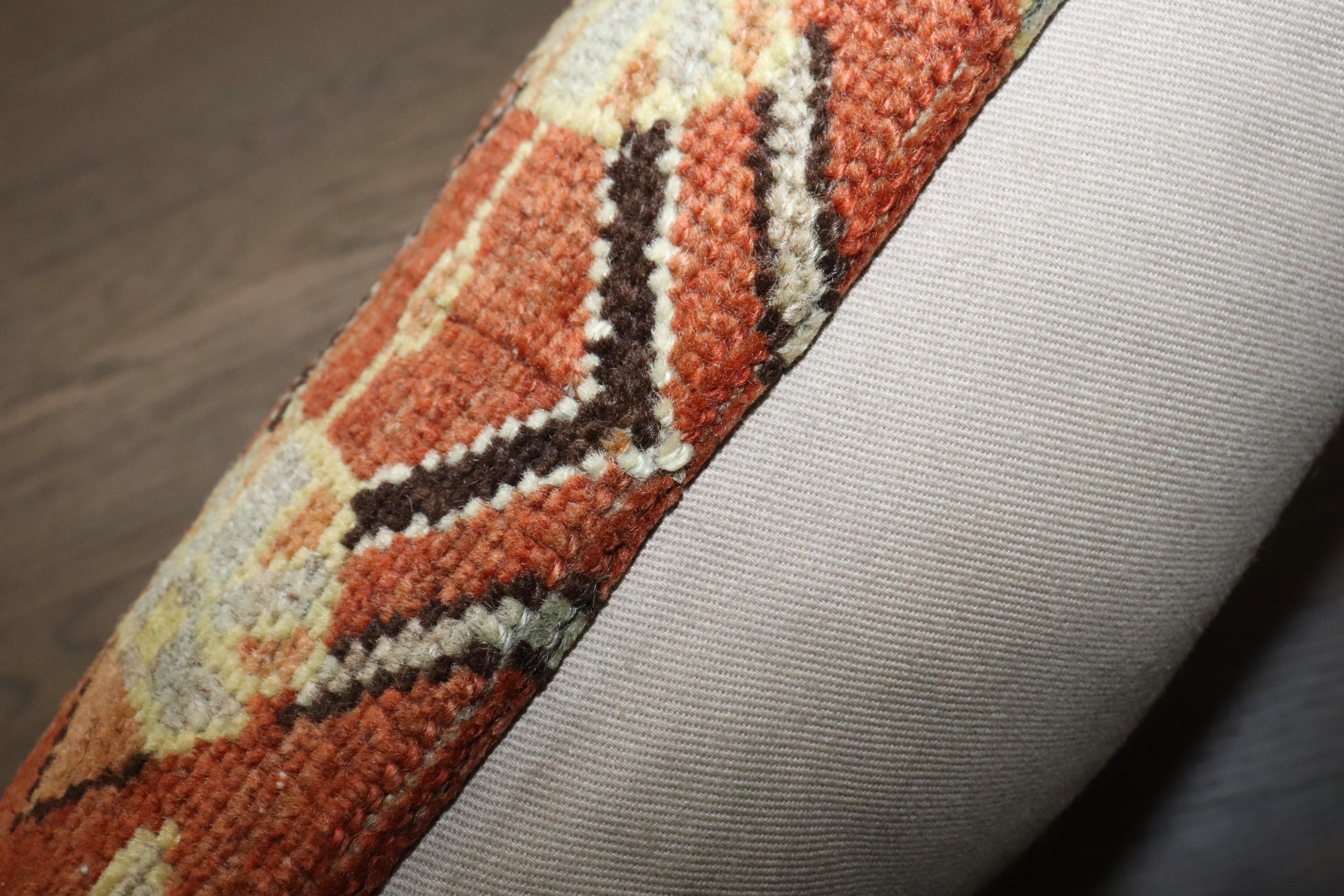 20th Century Zabihi Collection Tribal Persian Small Rug Pillow For Sale