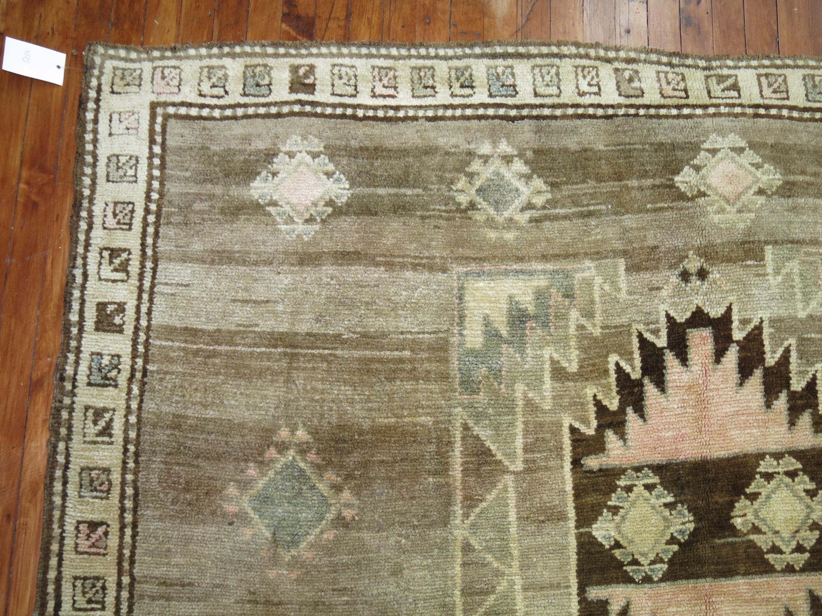 Zabihi Collection Tribal Turkish Room Size Rug In Good Condition For Sale In New York, NY