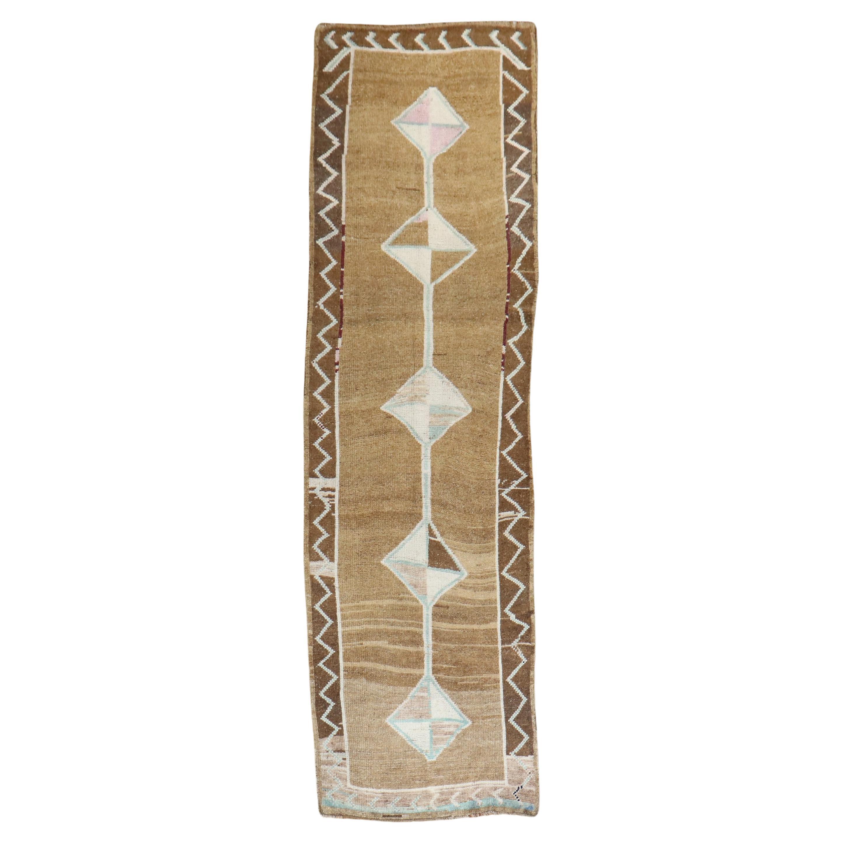 Zabihi Collection Tribal Turkish Runner For Sale