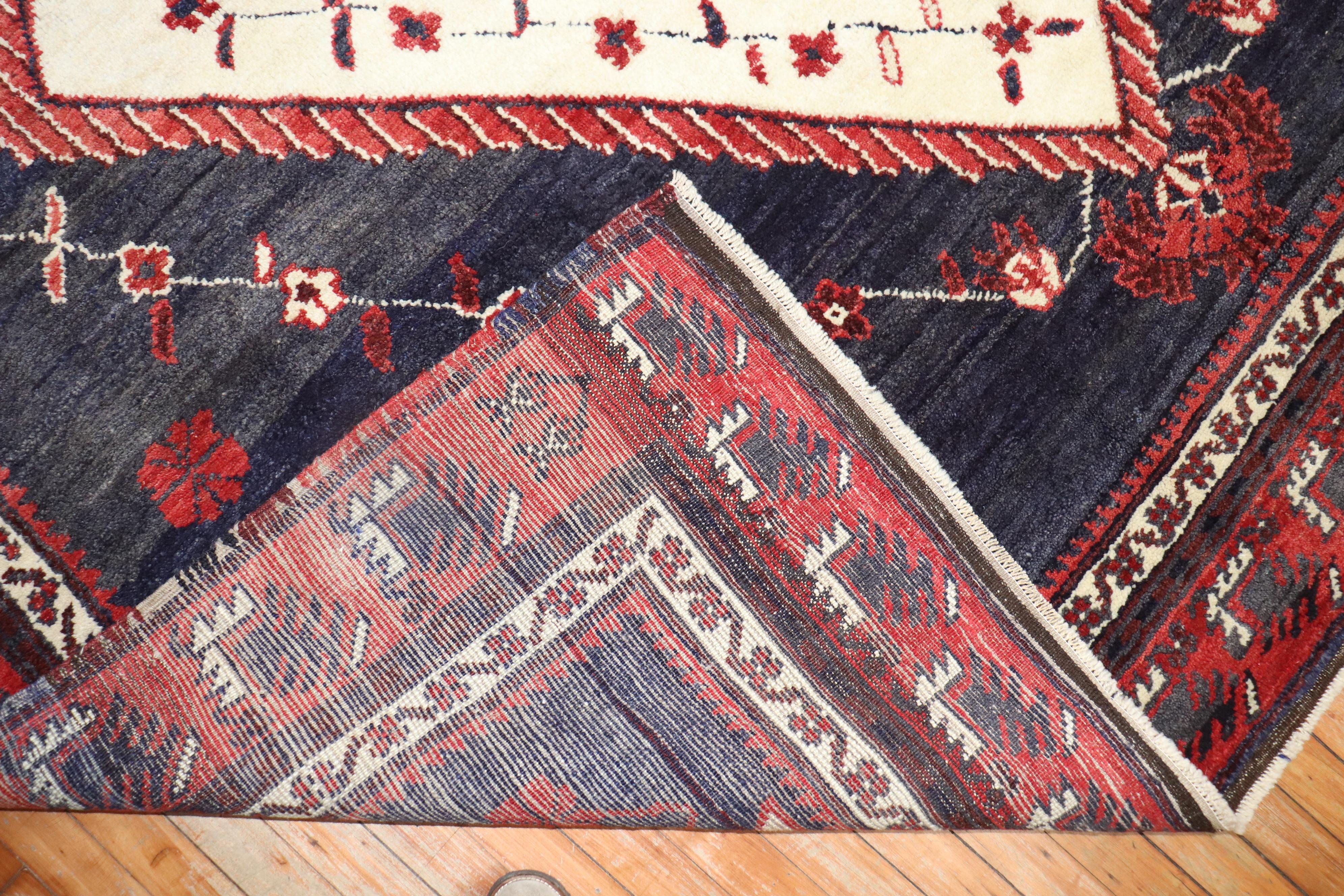 20th Century Zabihi Collection Tribal Vintage Square Anatolian Rug For Sale