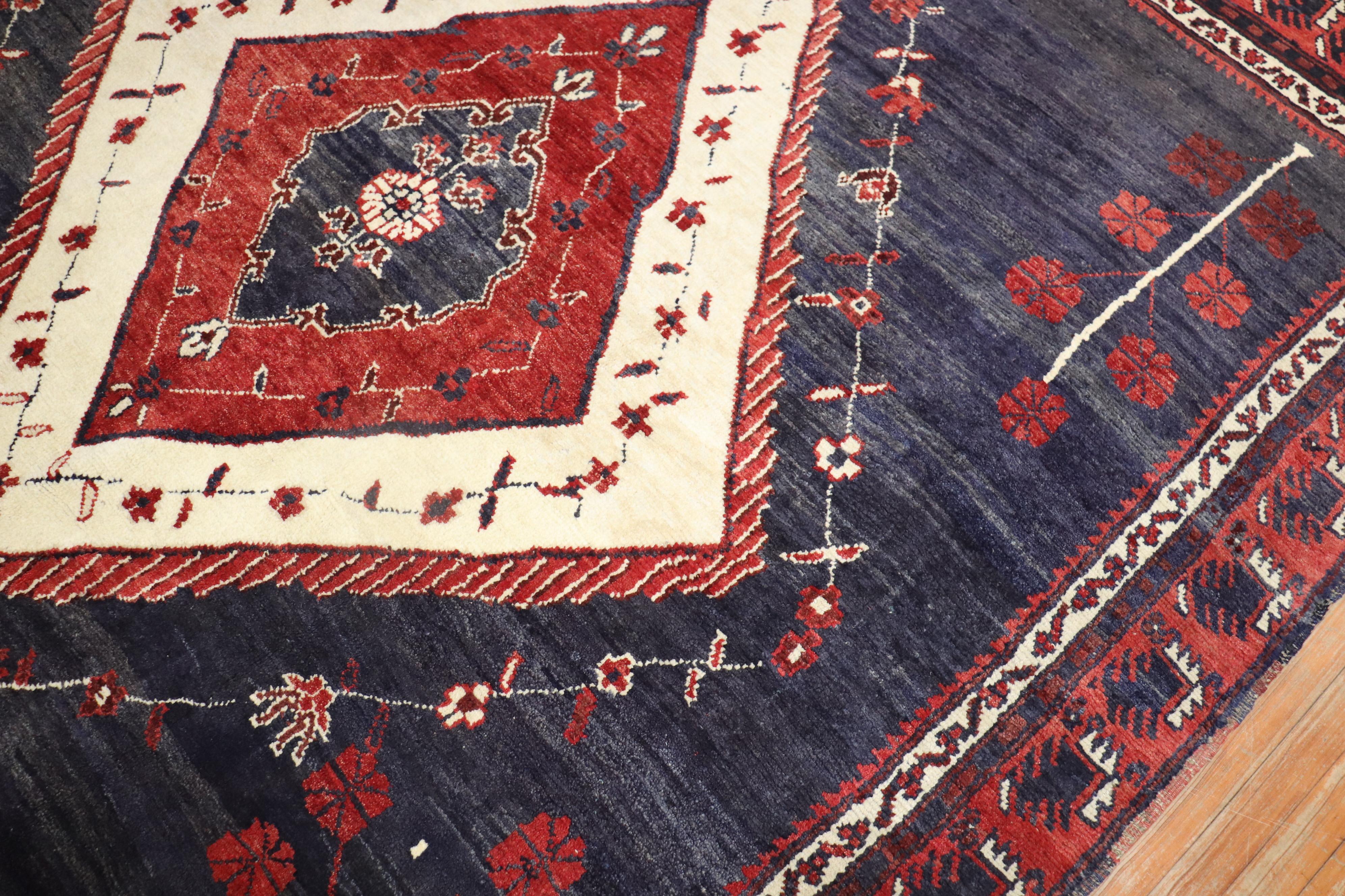 Zabihi Collection Tribal Vintage Square Anatolian Rug For Sale 1