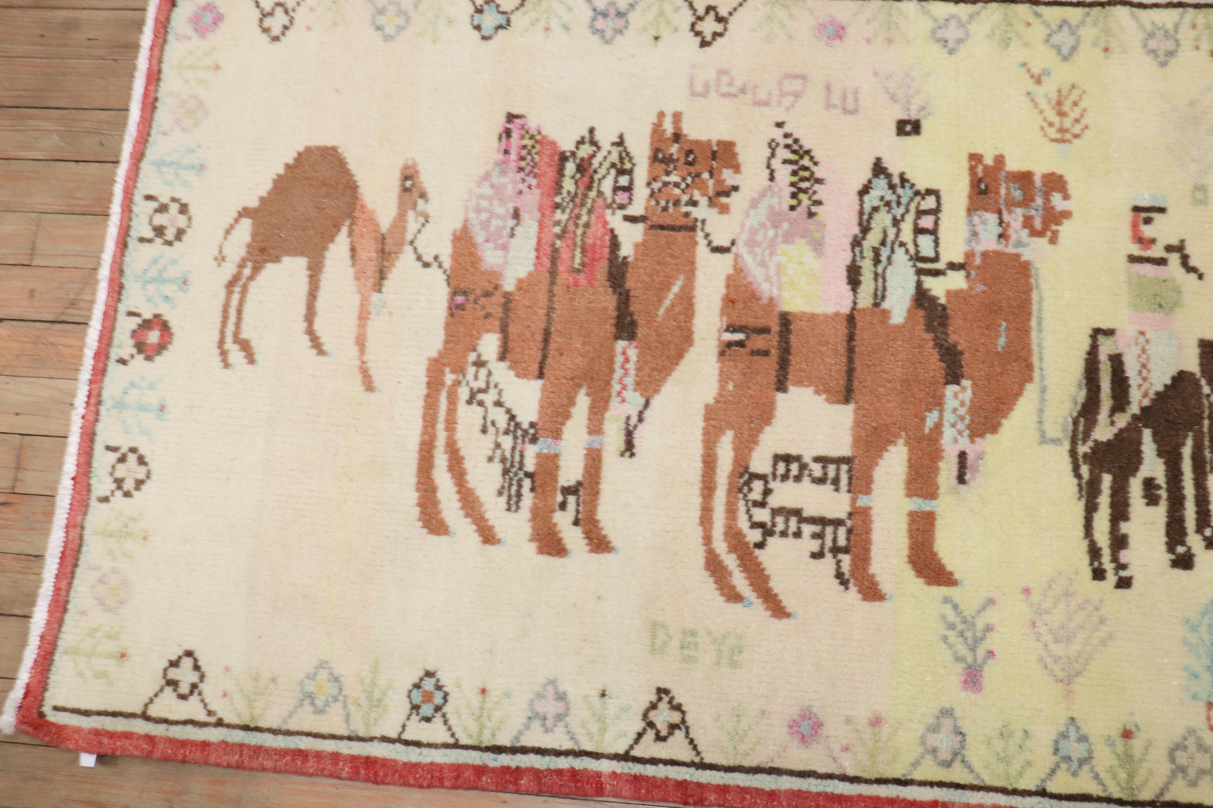 Turc Tapis de caravane Zabihi Collection Anatolienne Turque Animaux en vente