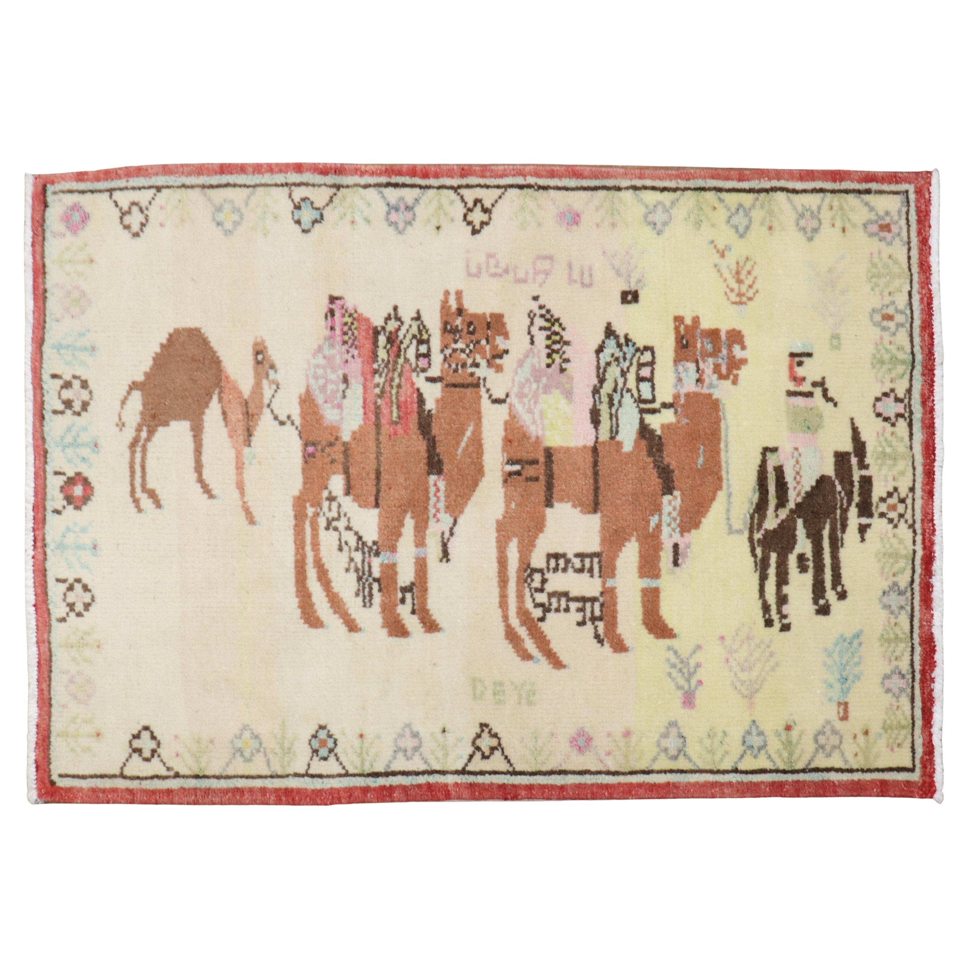 Zabihi Collection Turkish Anatolian Animal Caravan Rug