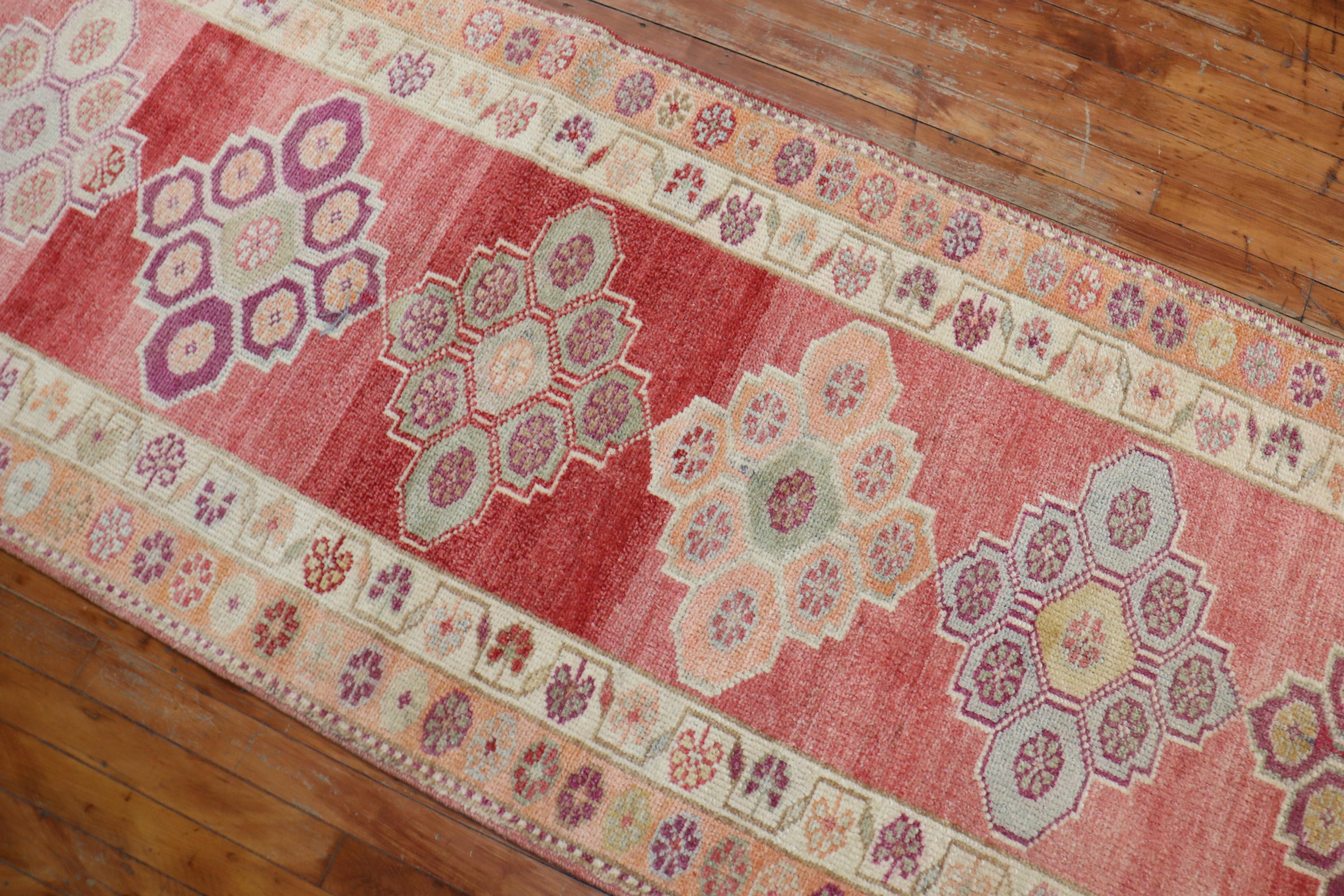 20th Century Zabihi Collection Turkish Anatolian Extremely Long Runner For Sale