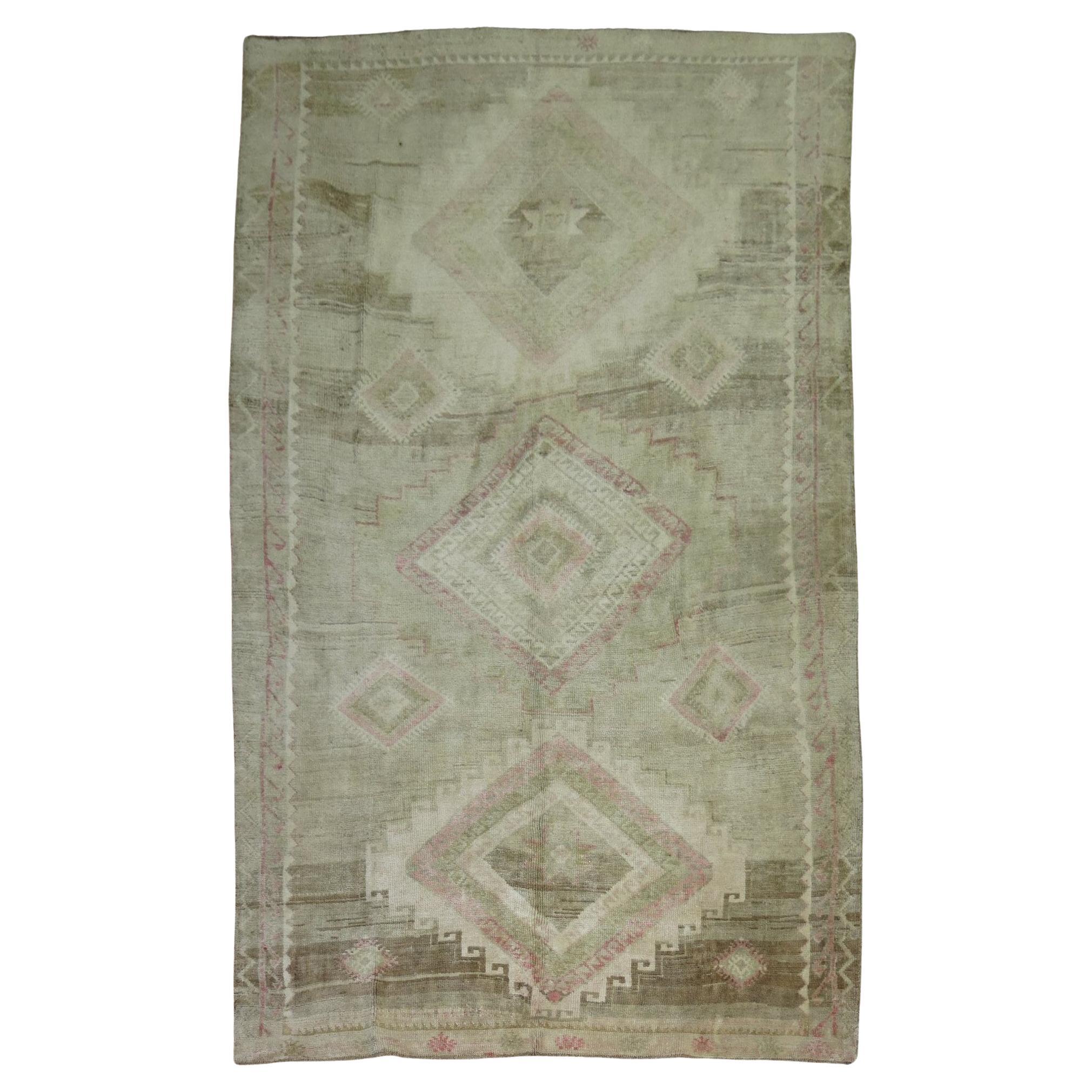 Zabihi Collection Turkish Geometric Room Rug For Sale