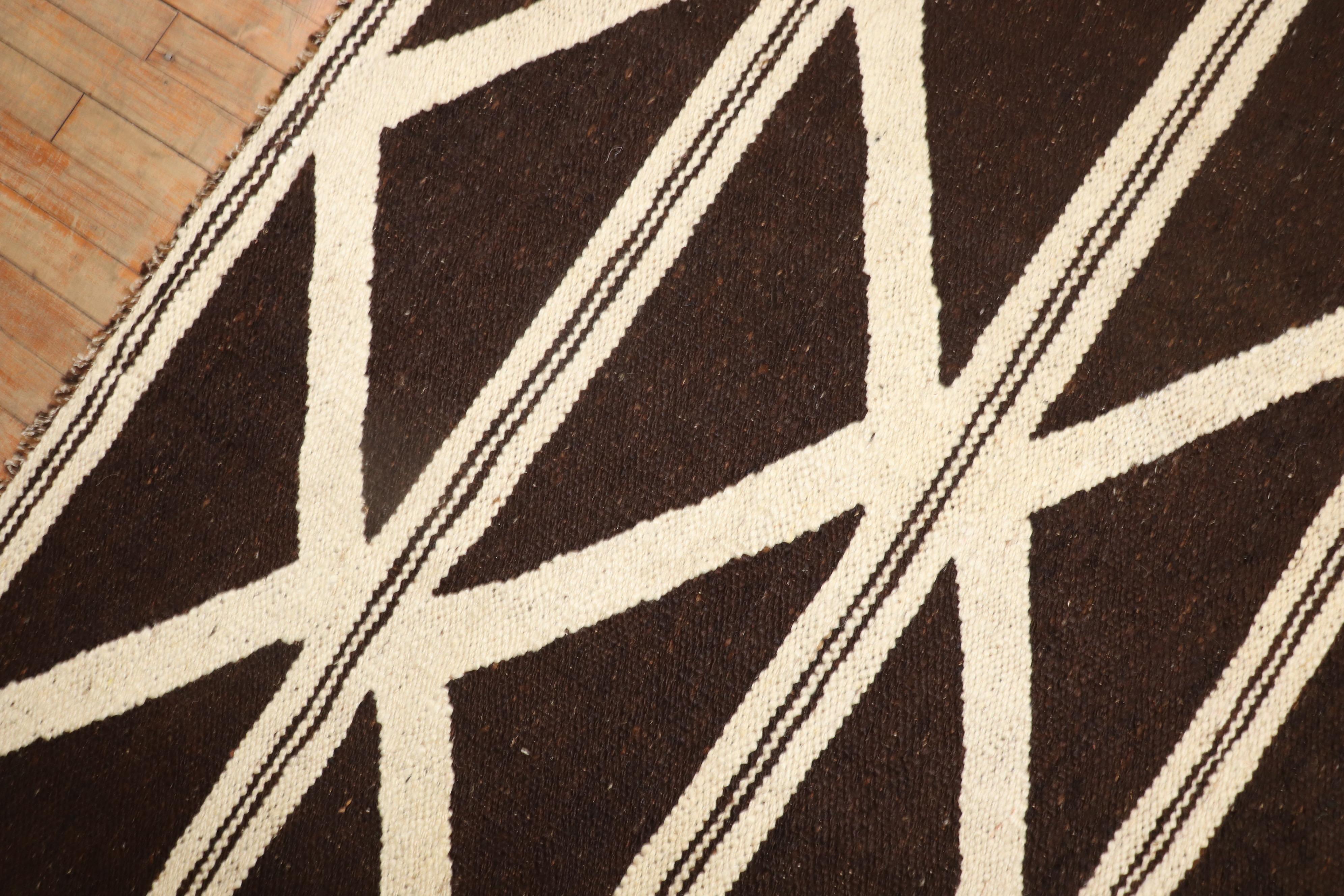 Minimalist Zabihi Collection Turkish Kilim For Sale