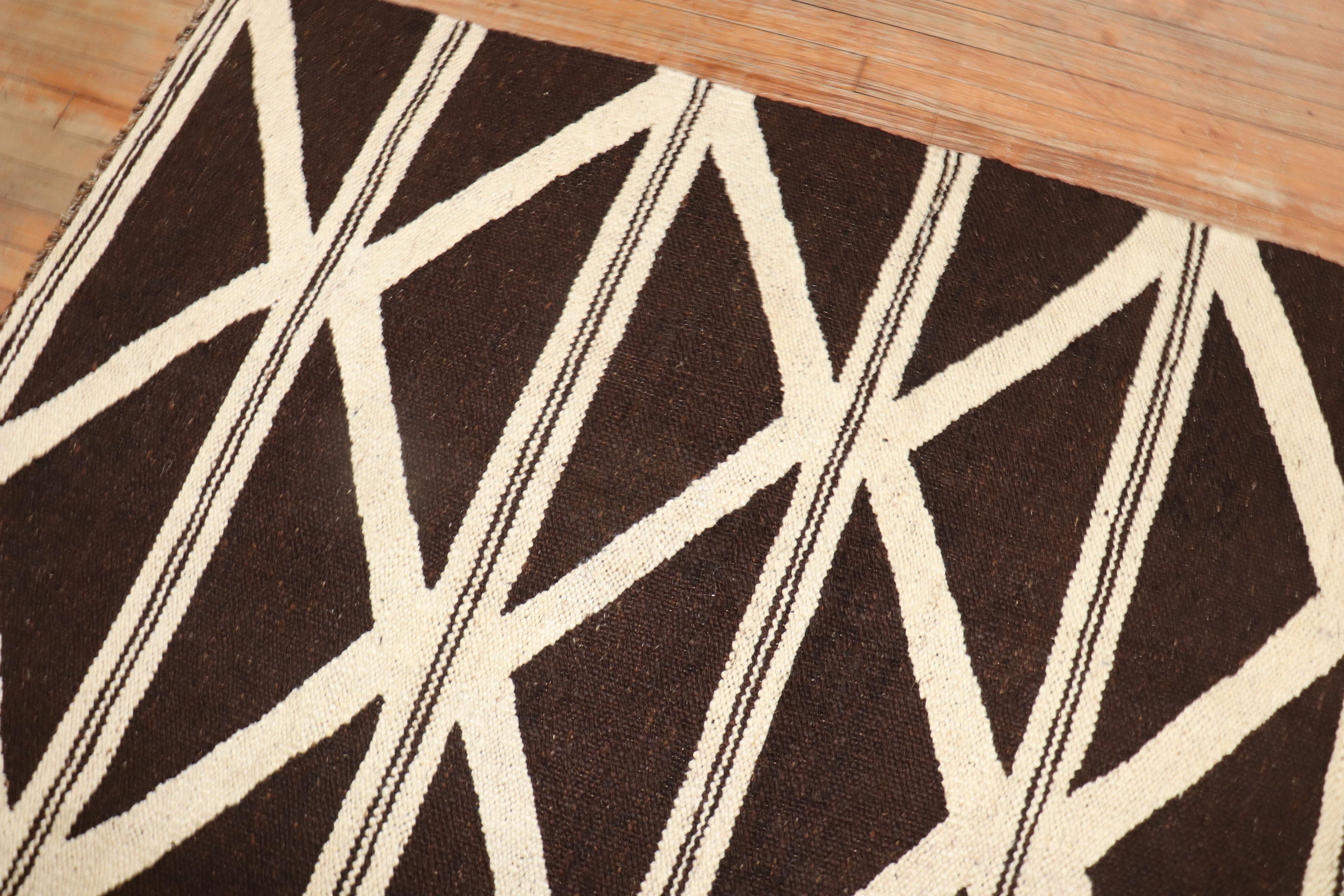 Hand-Knotted Zabihi Collection Turkish Kilim For Sale