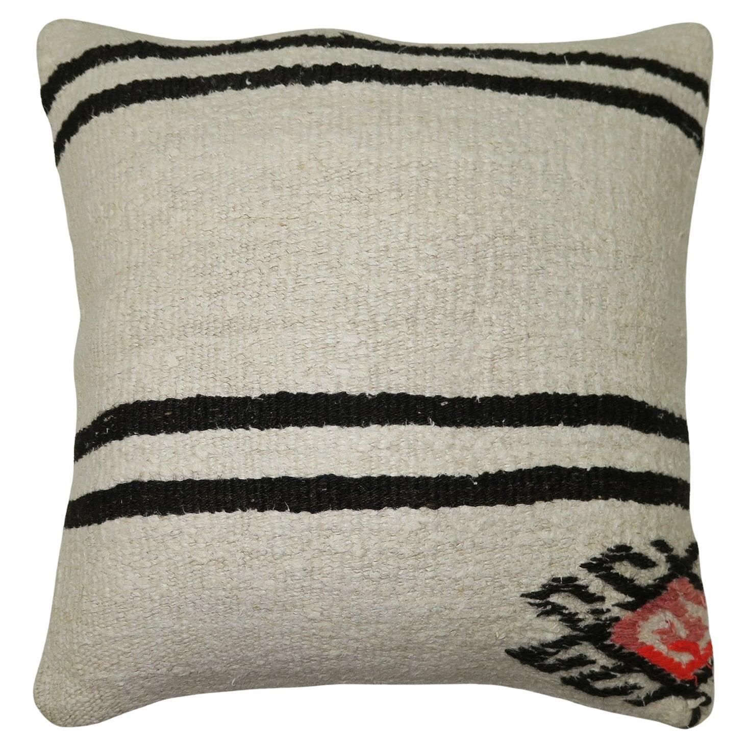 Zabihi Collection Turkish Kilim Tribal Pillow For Sale