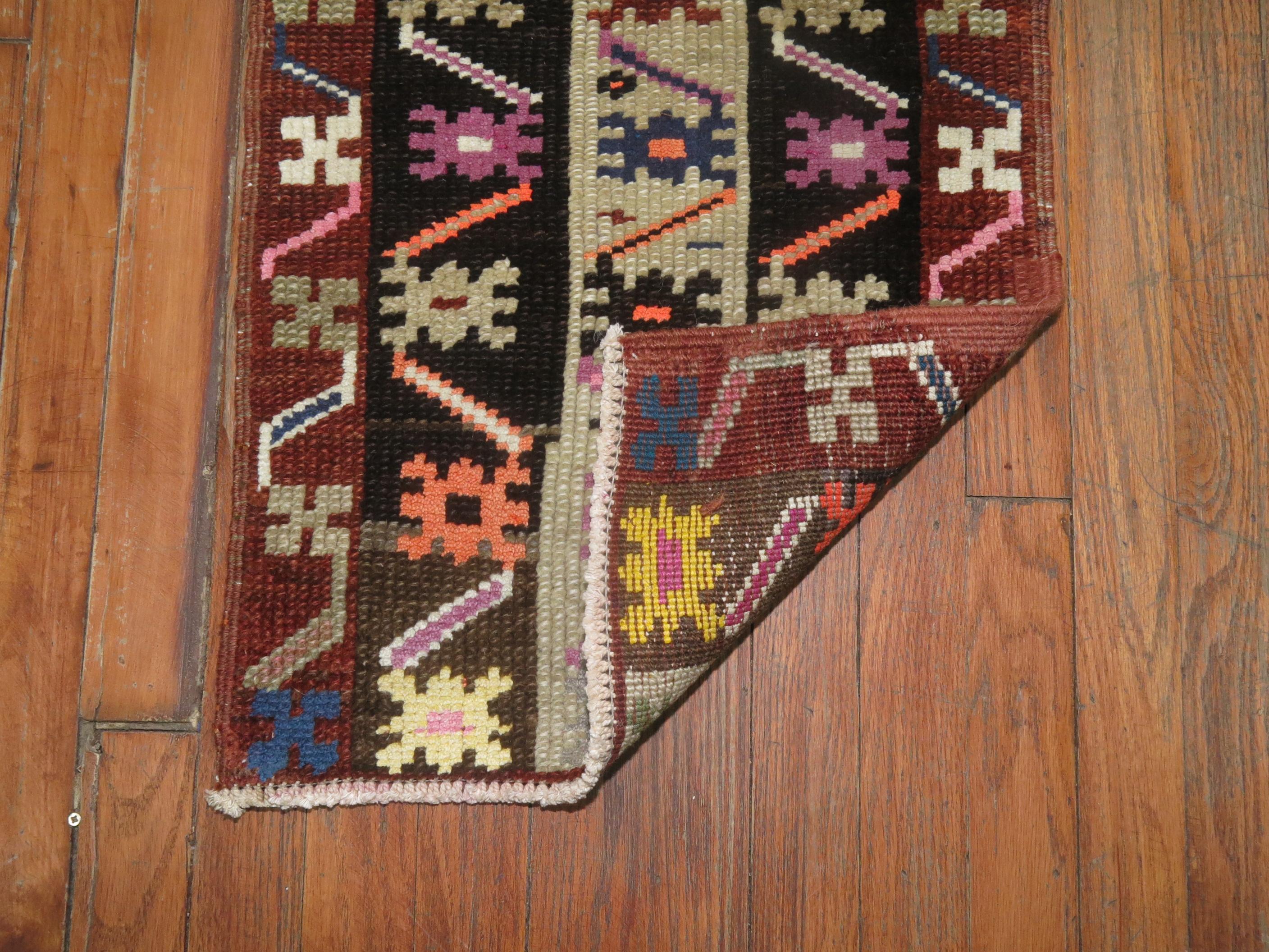 Hand-Woven Zabihi Collection Turkish Konya Mat For Sale