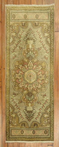 Vintage-Teppich aus der Zabihi-Kollektion, türkischer Matten-Teppich, 1'7'' x 3'9''