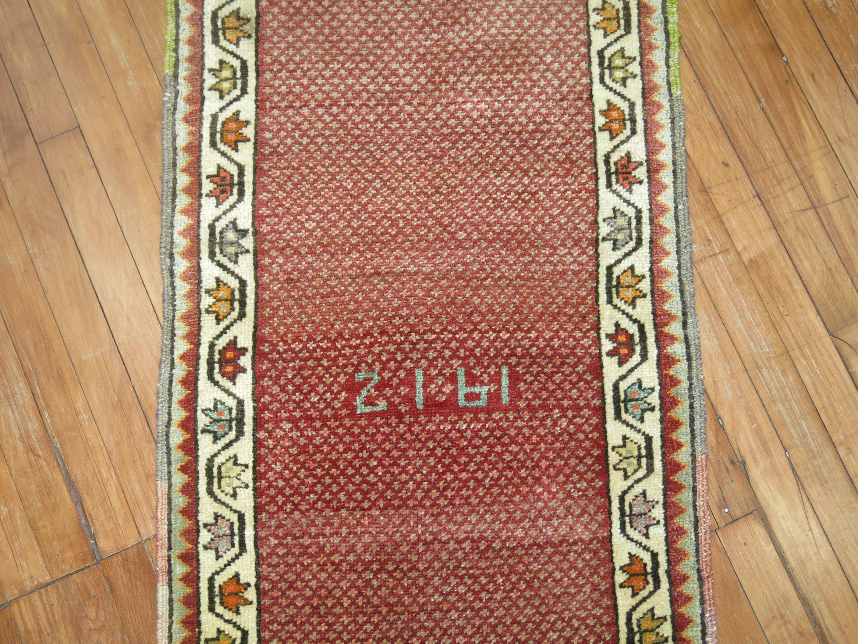 Türkischer schmaler Läufer der Sammlung Zabihi von 1912 im Angebot 2