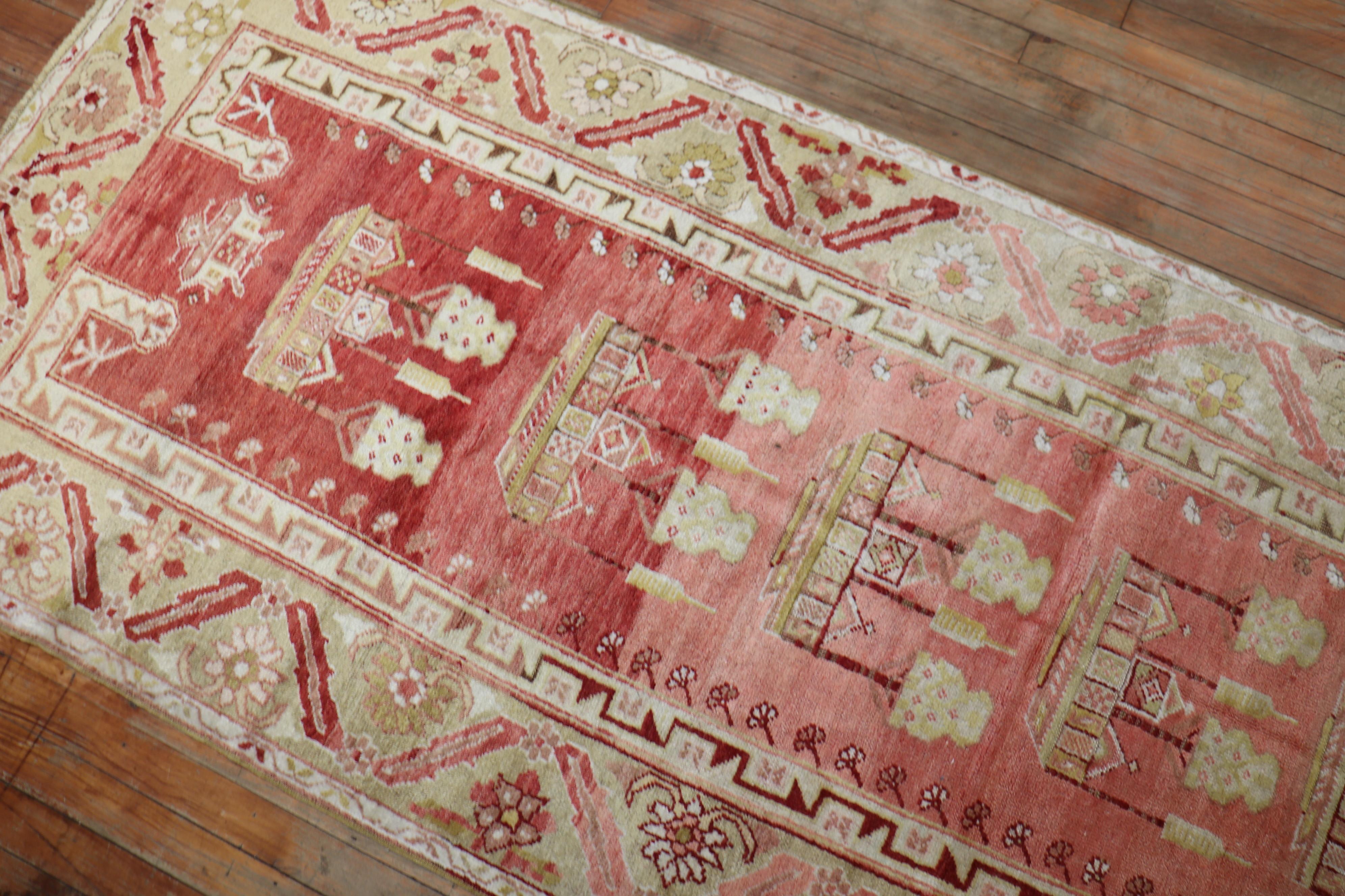 20th Century Zabihi Collection Turkish Oushak Runner For Sale