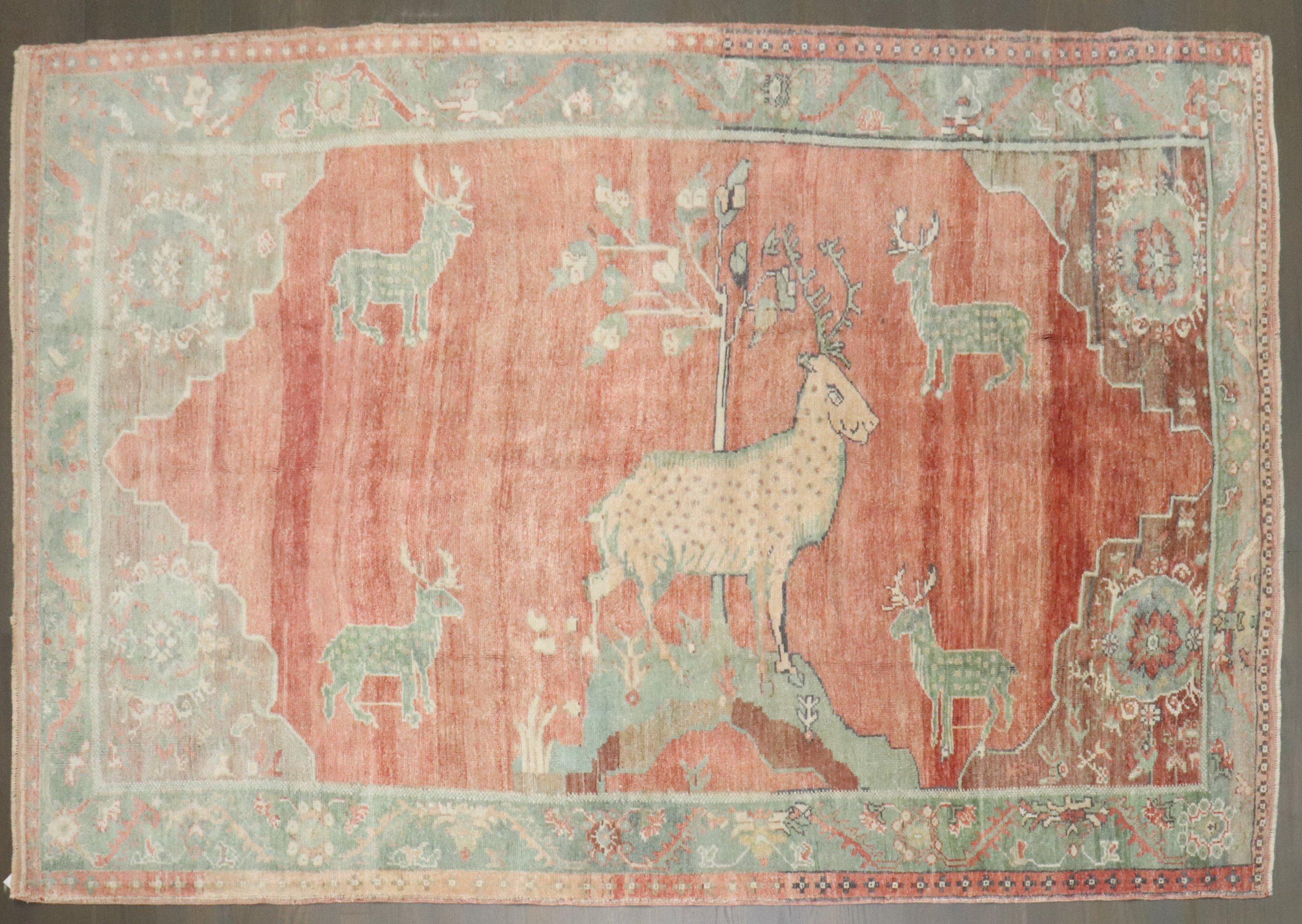 The Collective Tapis turc Pictorial Goat Shephard Bon état - En vente à New York, NY