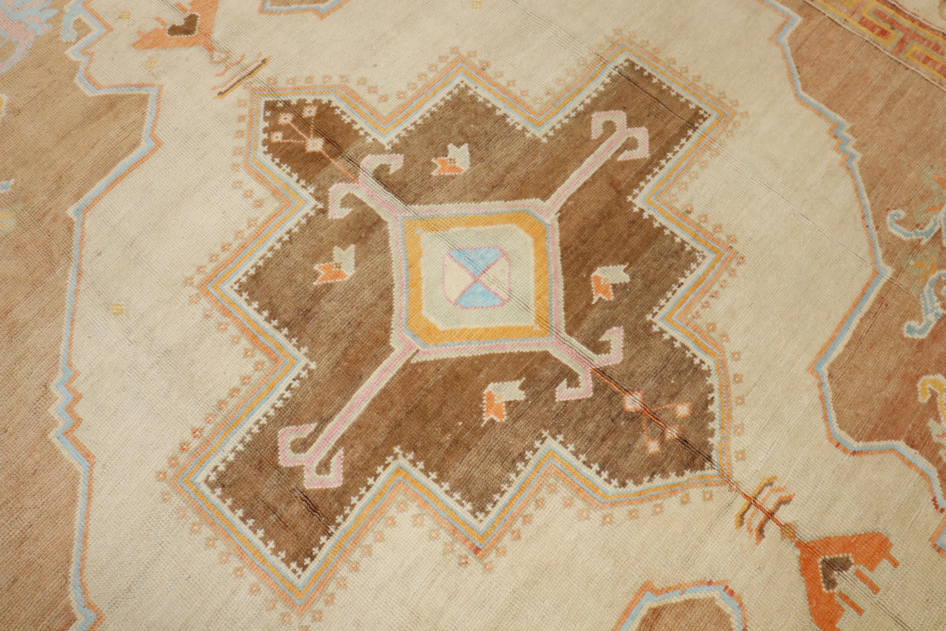 Zabihi Collection Türkisch Zimmer Größe Kars Quadrat 10 Fuß Teppich im Angebot 4