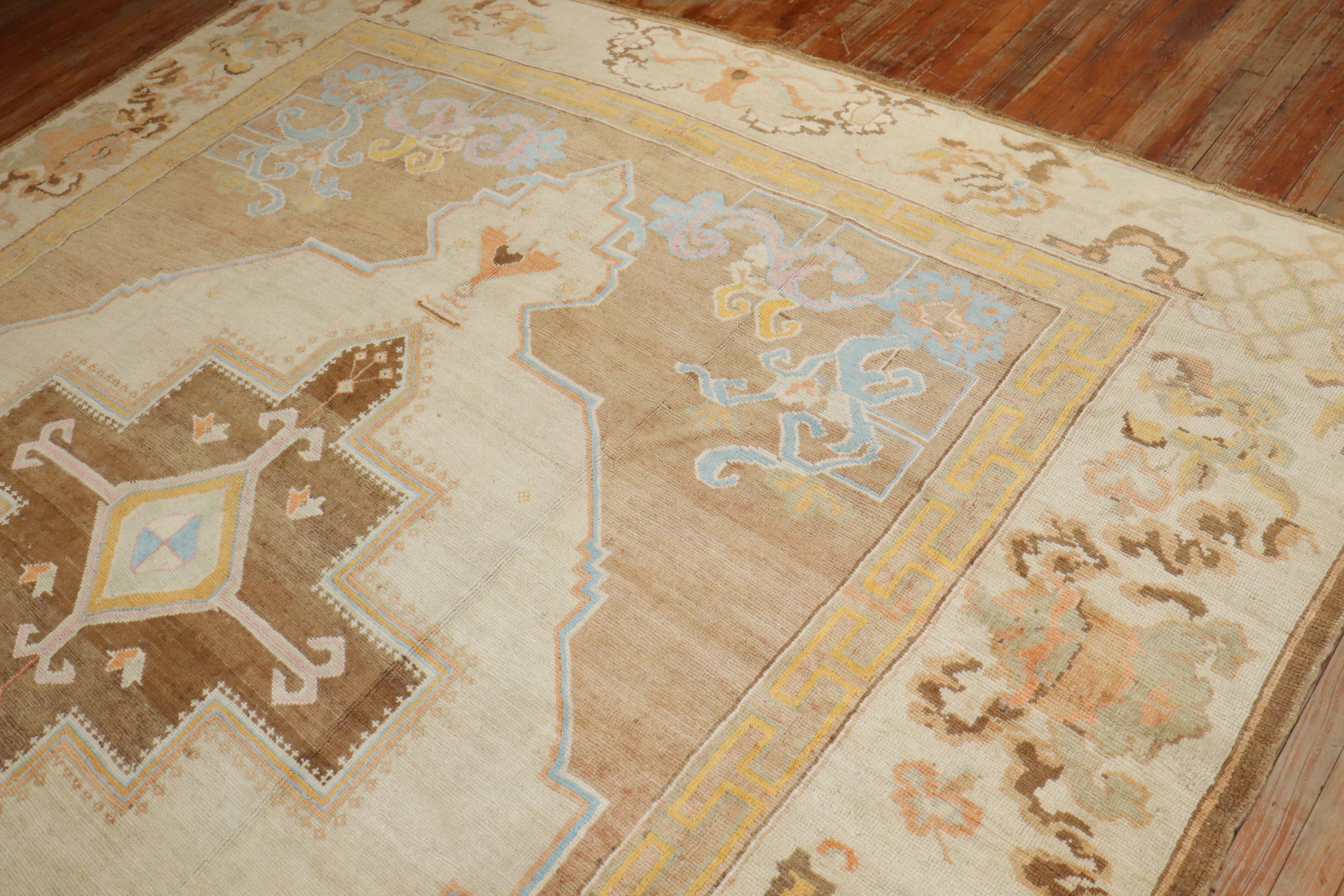 Zabihi Collection Türkisch Zimmer Größe Kars Quadrat 10 Fuß Teppich (Archaistisch) im Angebot