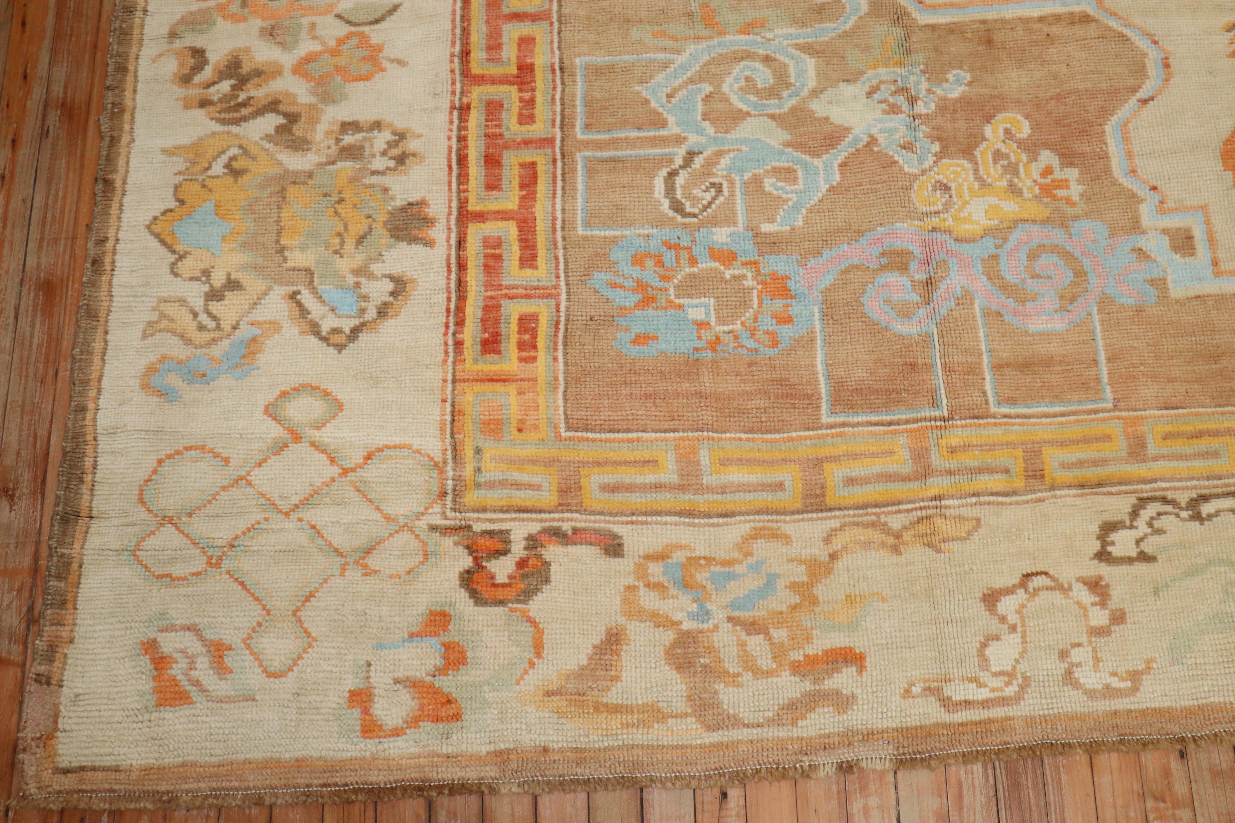 Zabihi Collection Türkisch Zimmer Größe Kars Quadrat 10 Fuß Teppich (20. Jahrhundert) im Angebot