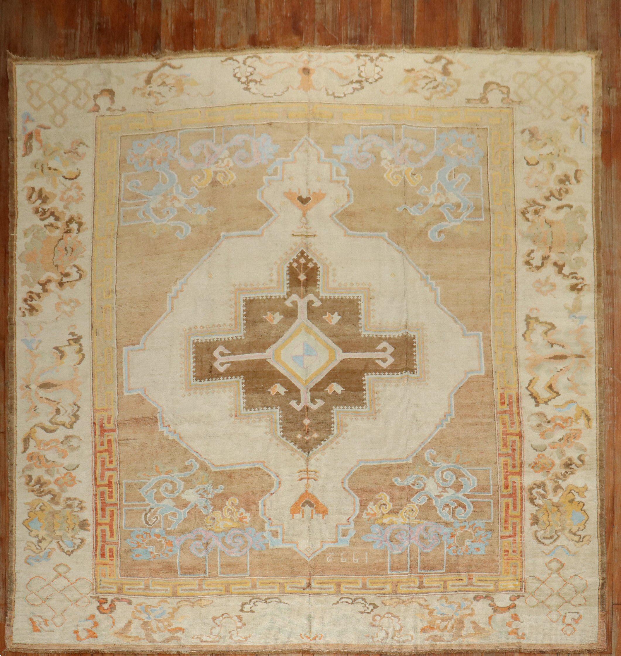 Zabihi Collection Türkisch Zimmer Größe Kars Quadrat 10 Fuß Teppich (Wolle) im Angebot