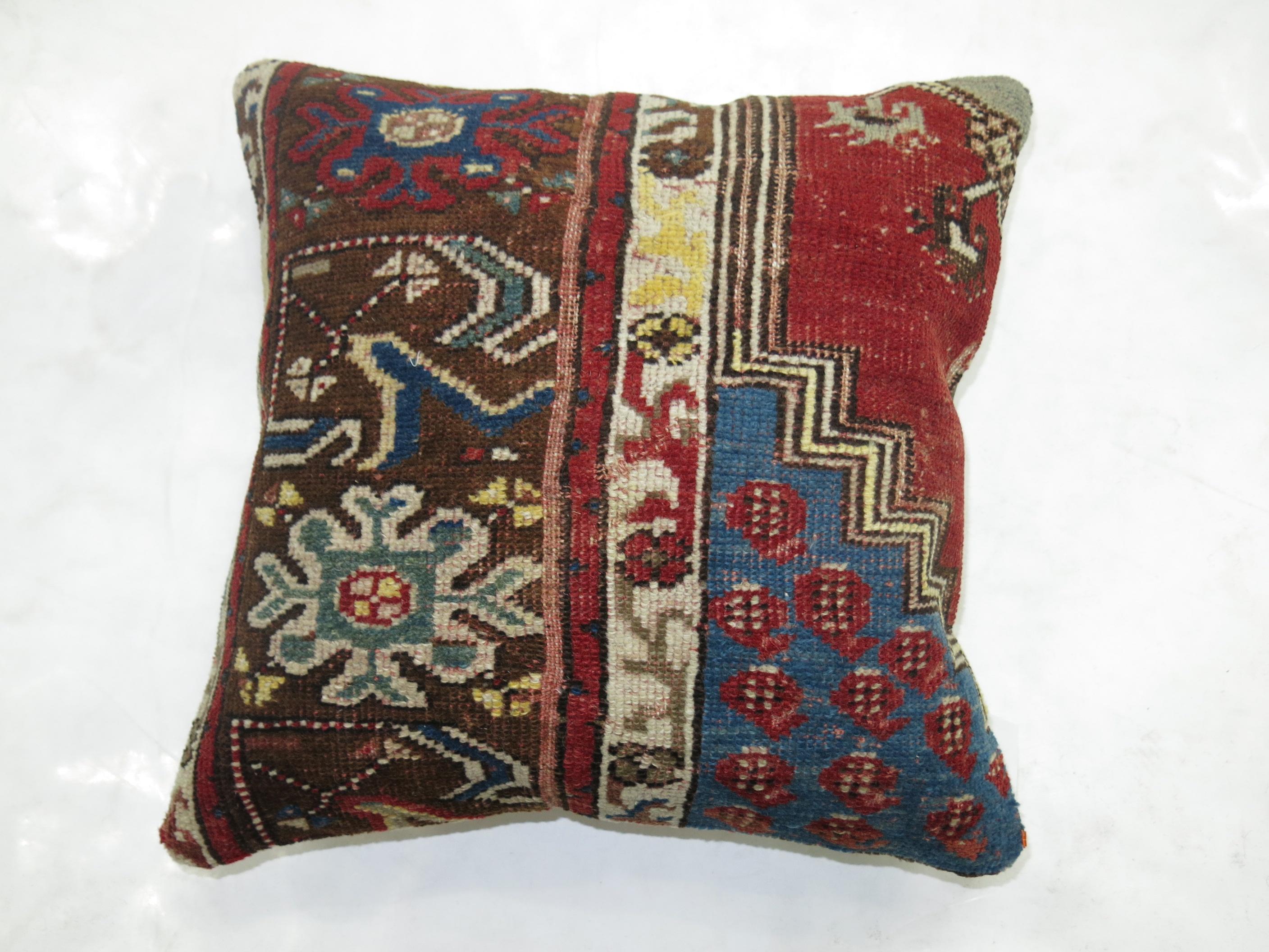 Zabihi Collection Turkish Rug Pillow In Good Condition For Sale In New York, NY