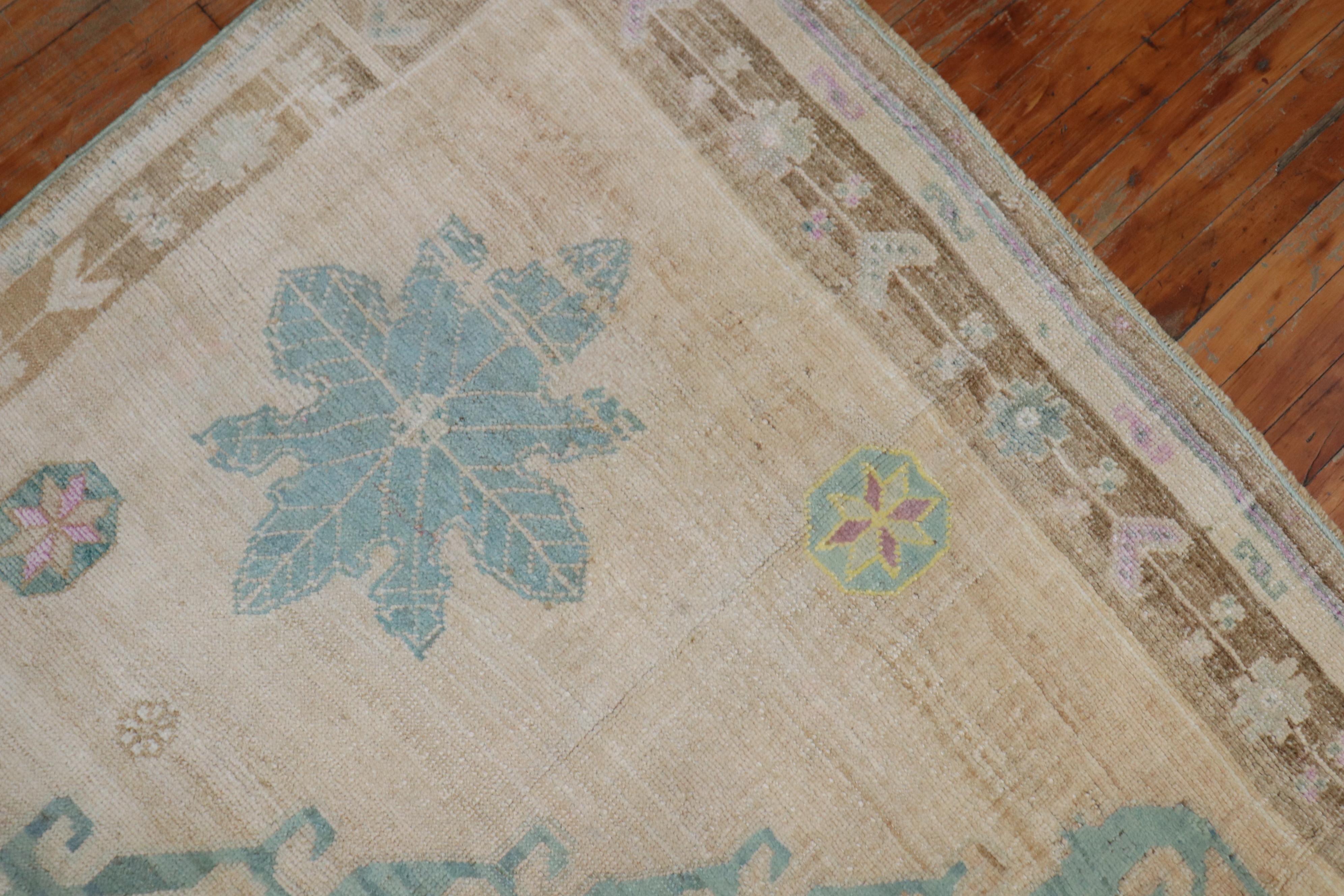 20ième siècle Tapis carré turc vintage collection Zabihi en vente