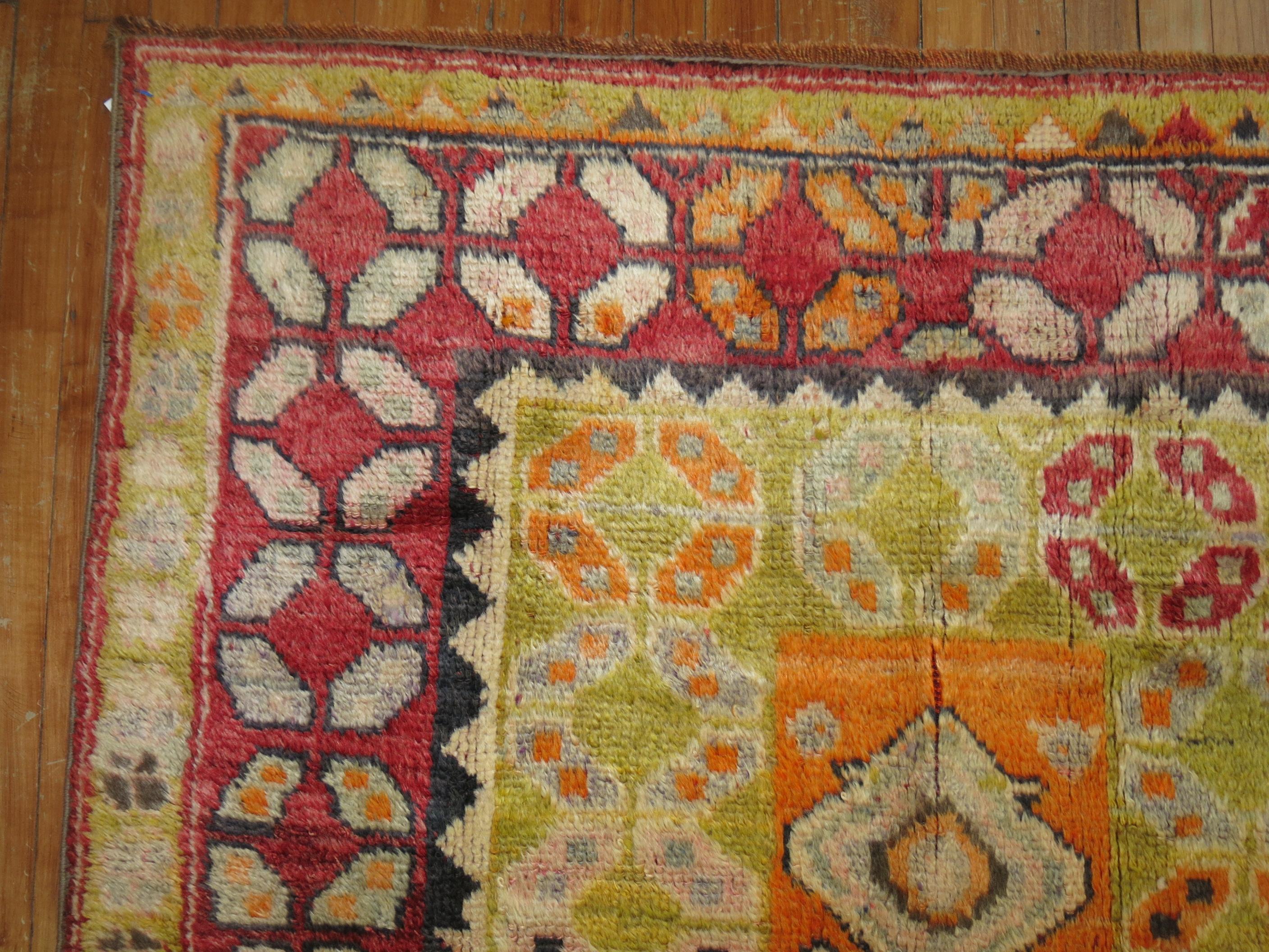 Hand-Knotted Zabihi Collection Turkish Tulu Rug For Sale