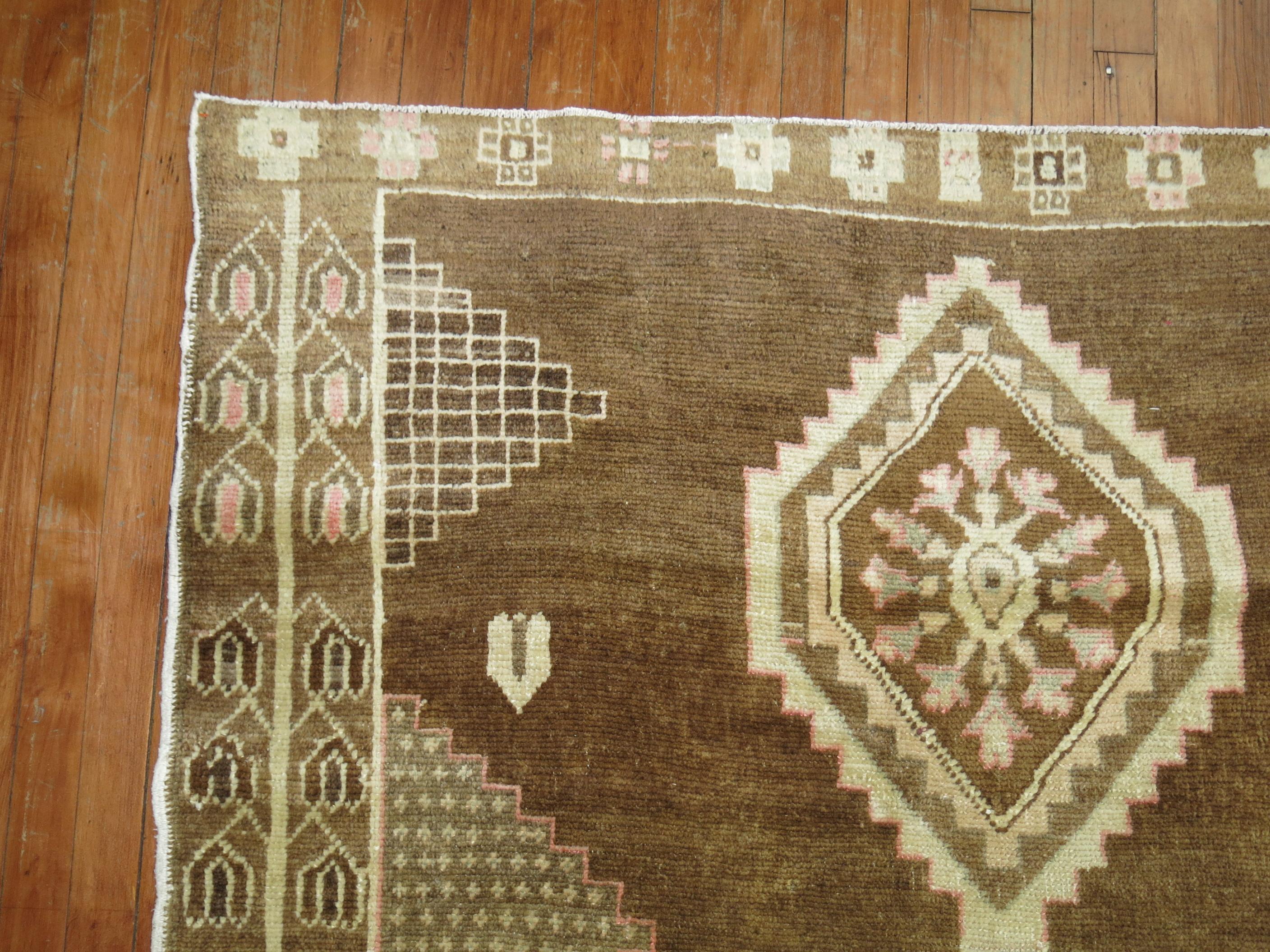 Tribal Zabihi Collection Turkish Wide Gallery Runner For Sale