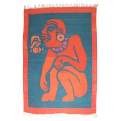 Zabihi Kollektion Ungewöhnlicher lateinamerikanischer Zapotec-Wandteppich