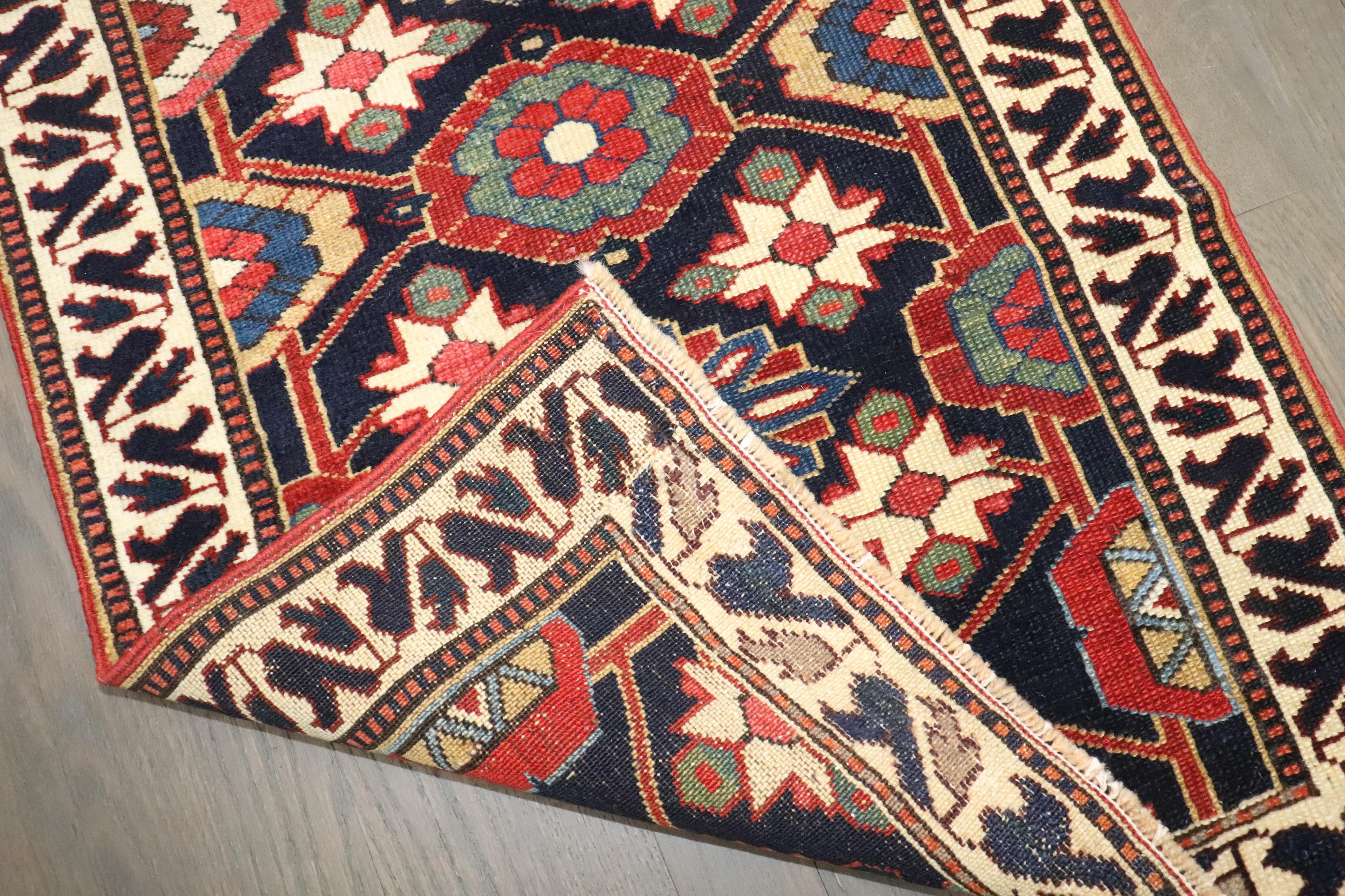 Laine Zabihi Collection Veramin Northwest Antique Persian Rare Narrow Runner (Chemin de table étroit) en vente