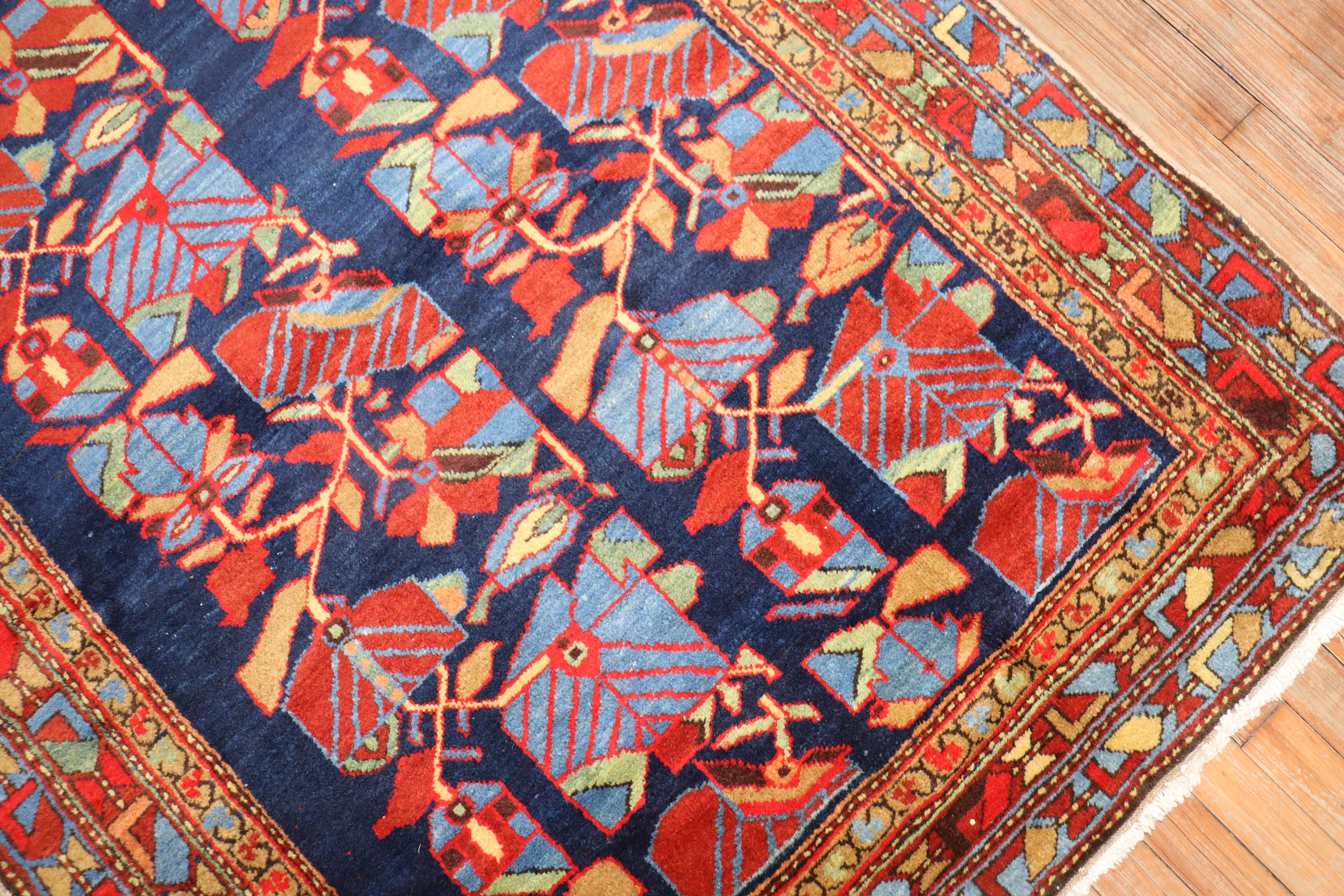 Zabihi Collection Vibrant Vintage Northwest Persian Rug For Sale 2