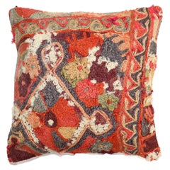 Zabihi Collection Vintage African Chainstitch Textile Pillow