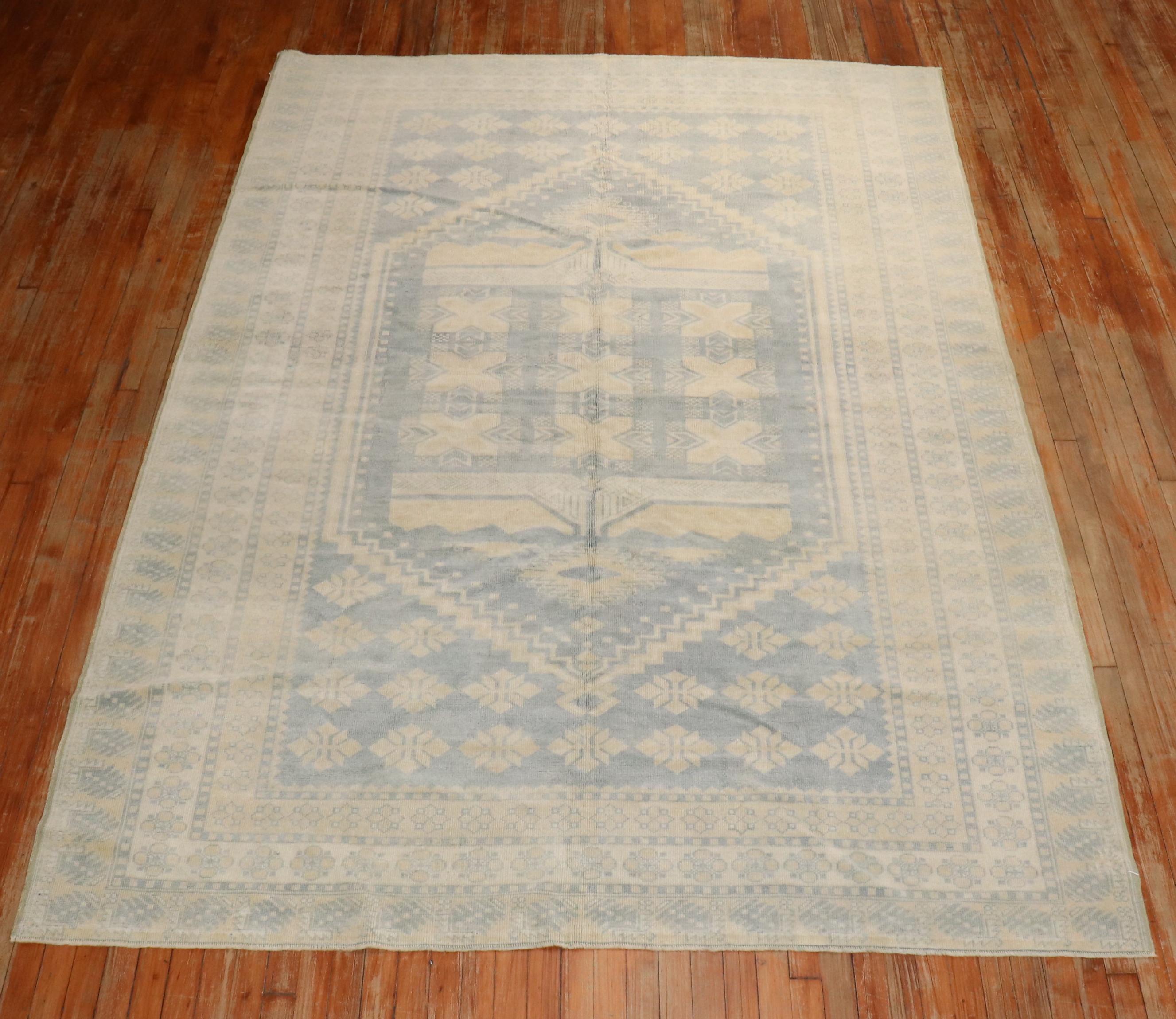 Colección Zabihi Alfombra Vintage Azul Neutro Islámico en venta