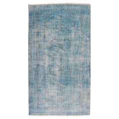 Zabihi Collection Vintage Blue Overdyed Rug
