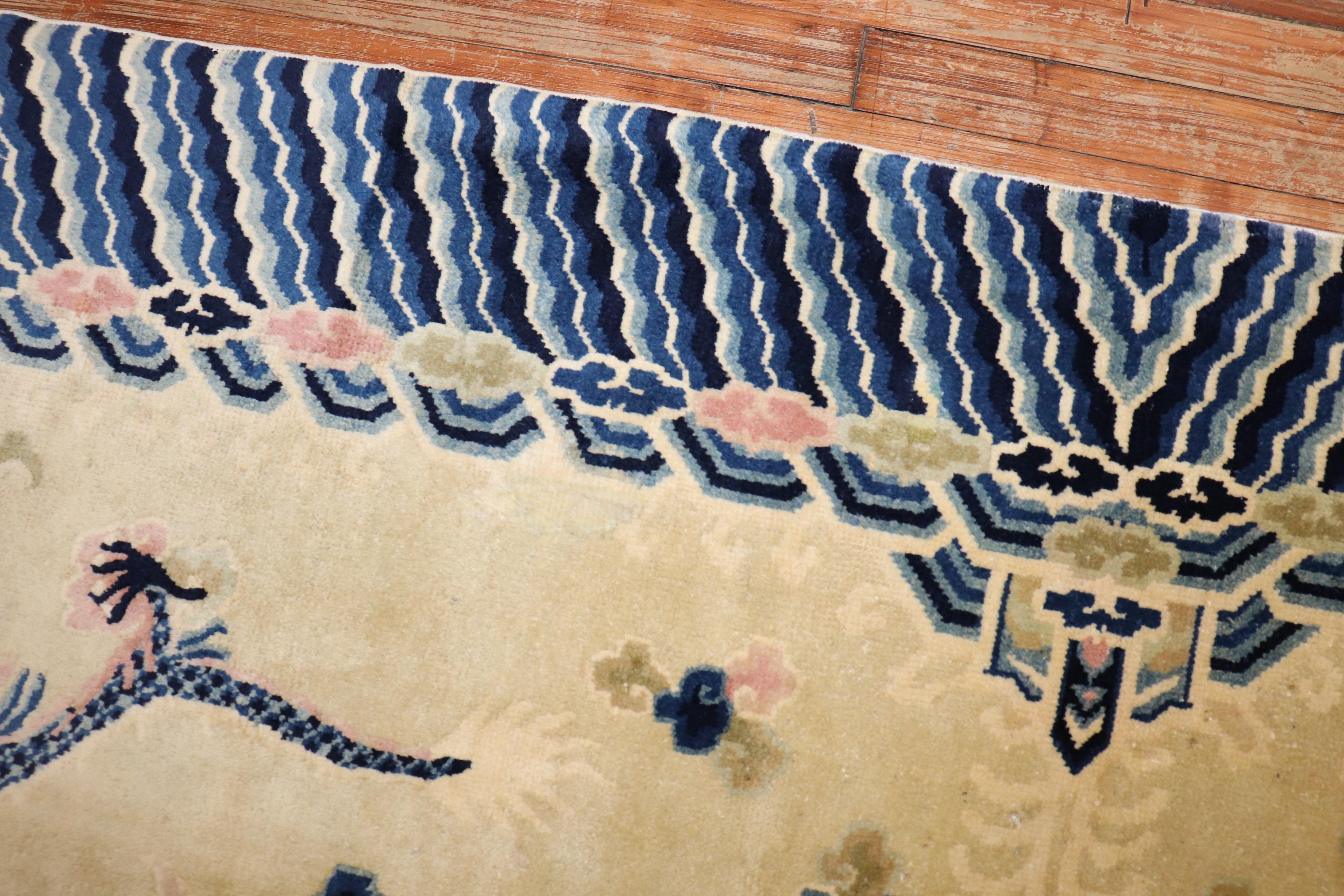 Zabihi Kollektion Vintage Chinesischer Drachenteppich (Chinesischer Export) im Angebot