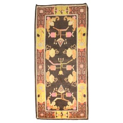 Zabihi Collection Vintage Colorful Tibetan Rug
