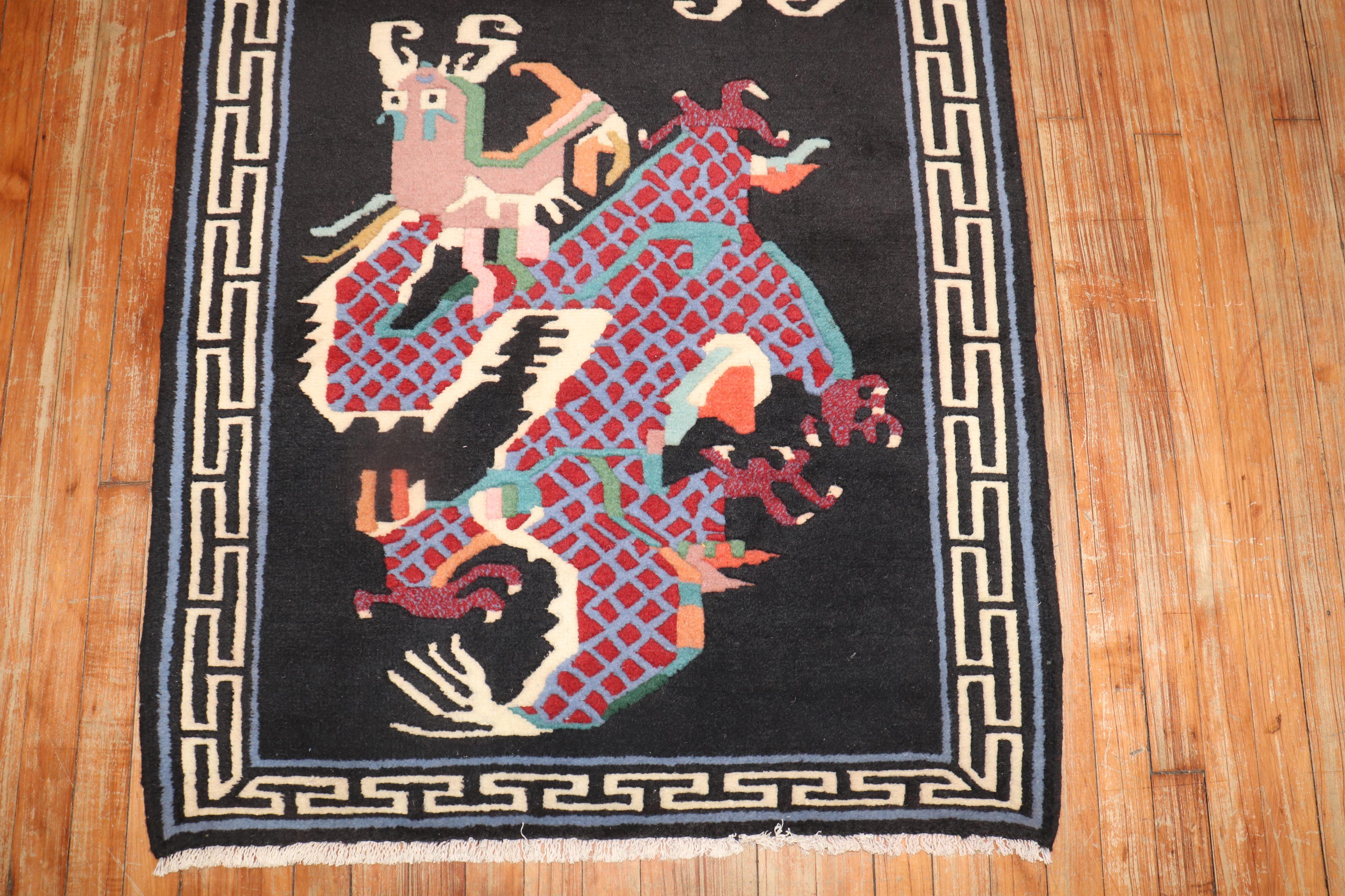 20ième siècle Collection Vintage By By - Tapis Zabihi Collection Vintage Dragon en vente