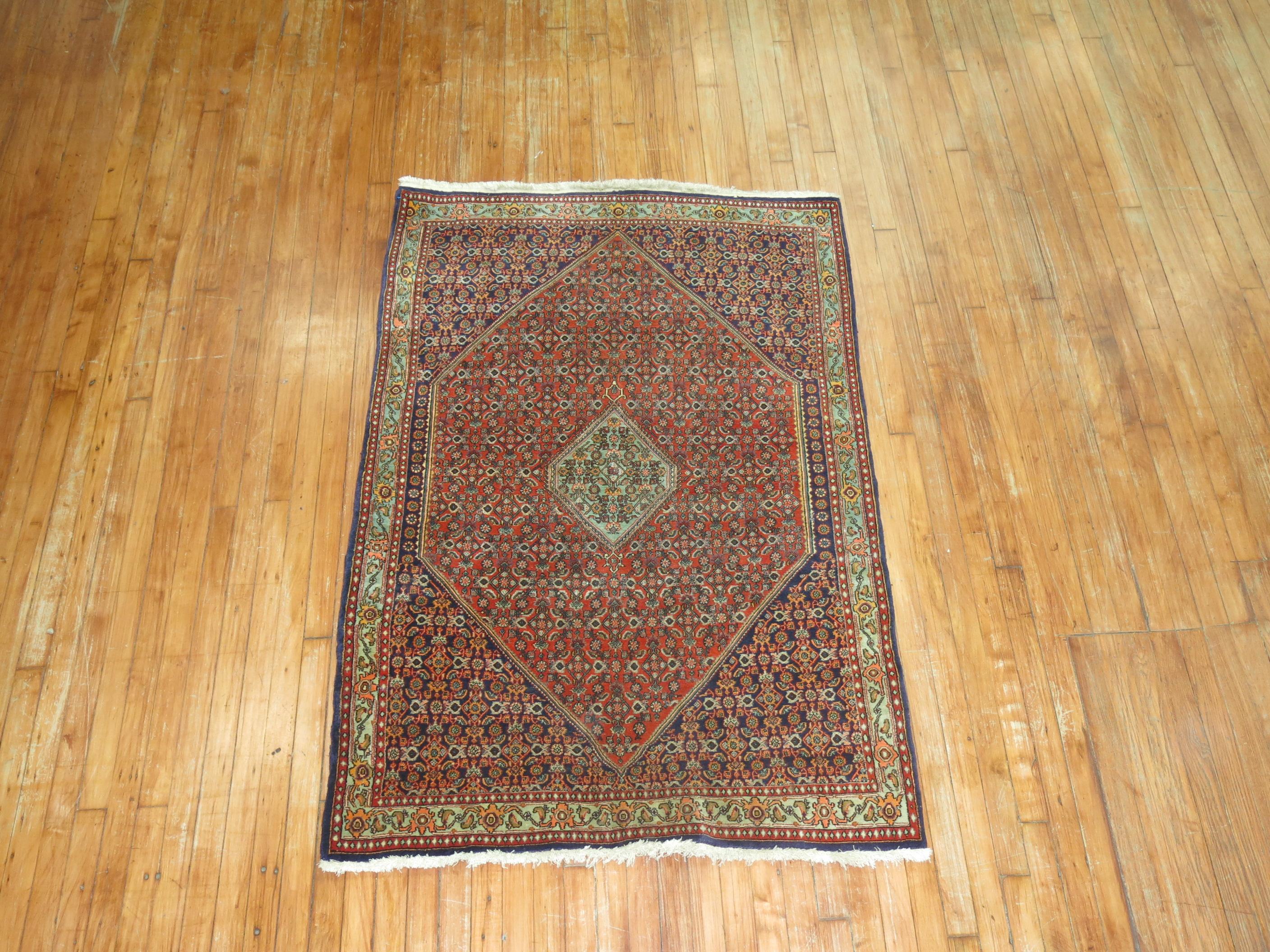 late 20th century Century Persian Bidjar rug with a herati 