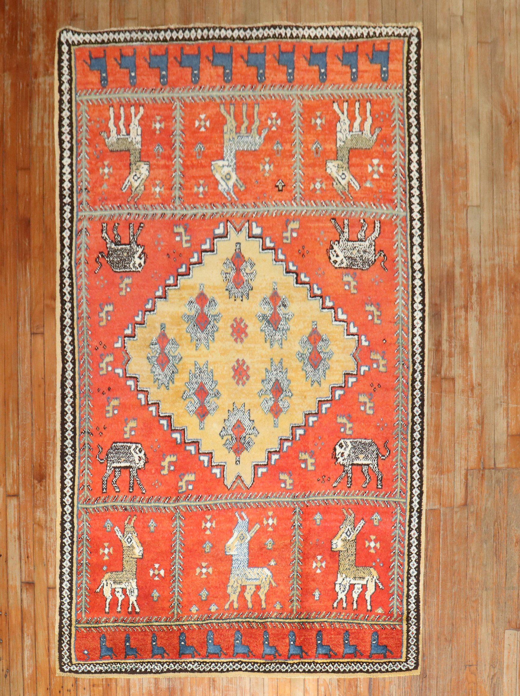 Laine Tapis marocain Zabihi Collection Vintage Horse en vente