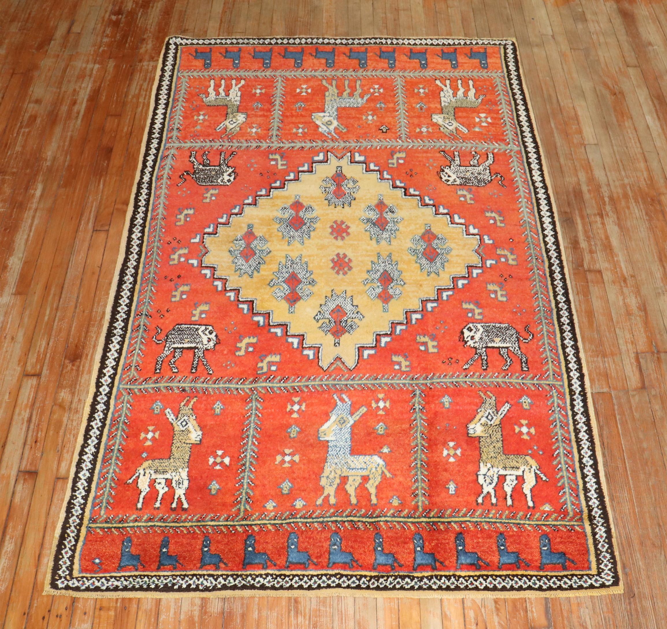 Tapis marocain Zabihi Collection Vintage Horse en vente 1